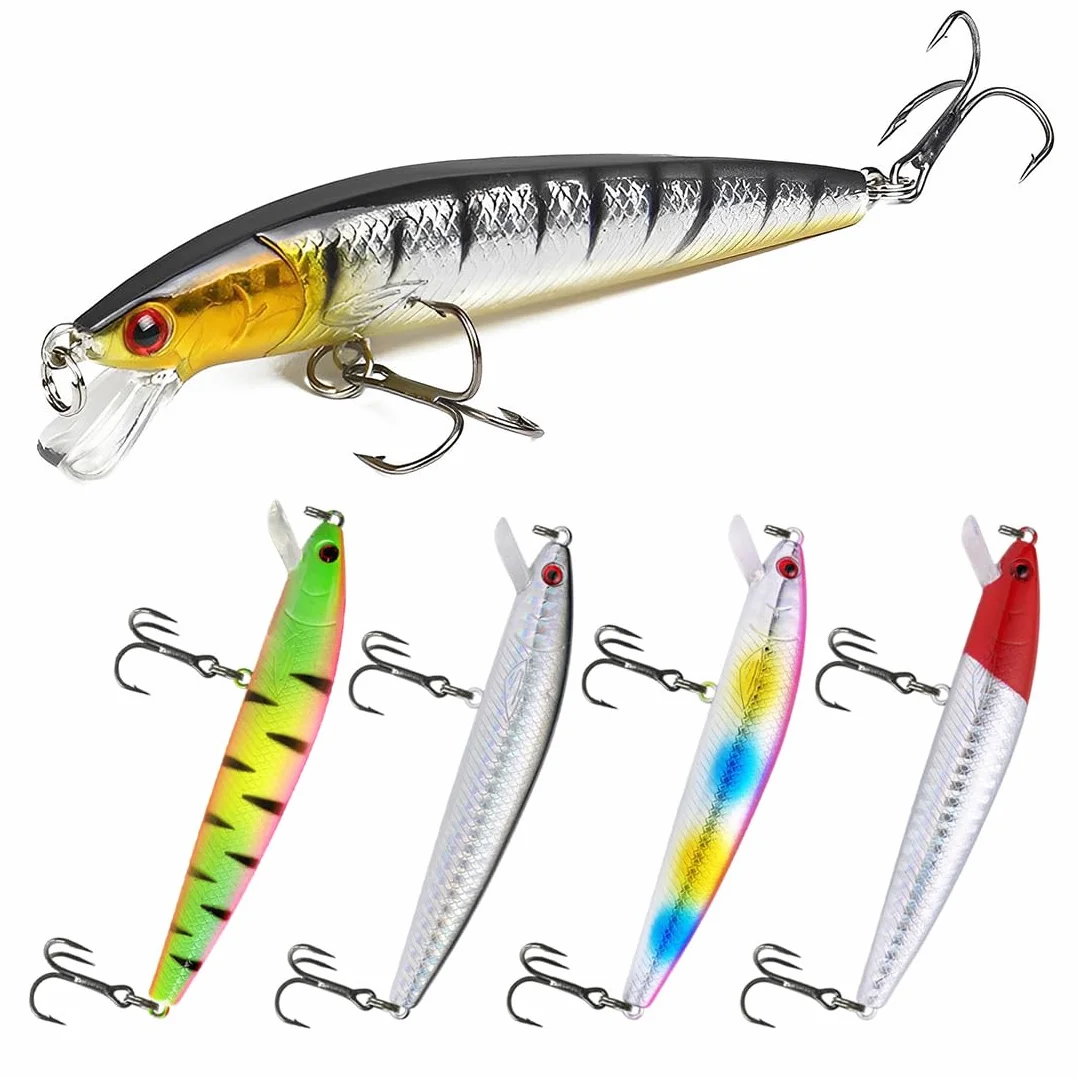 Señuelos Pesca Metal Cebos Artificiales Trucha Perca Lucio 5 Piezas