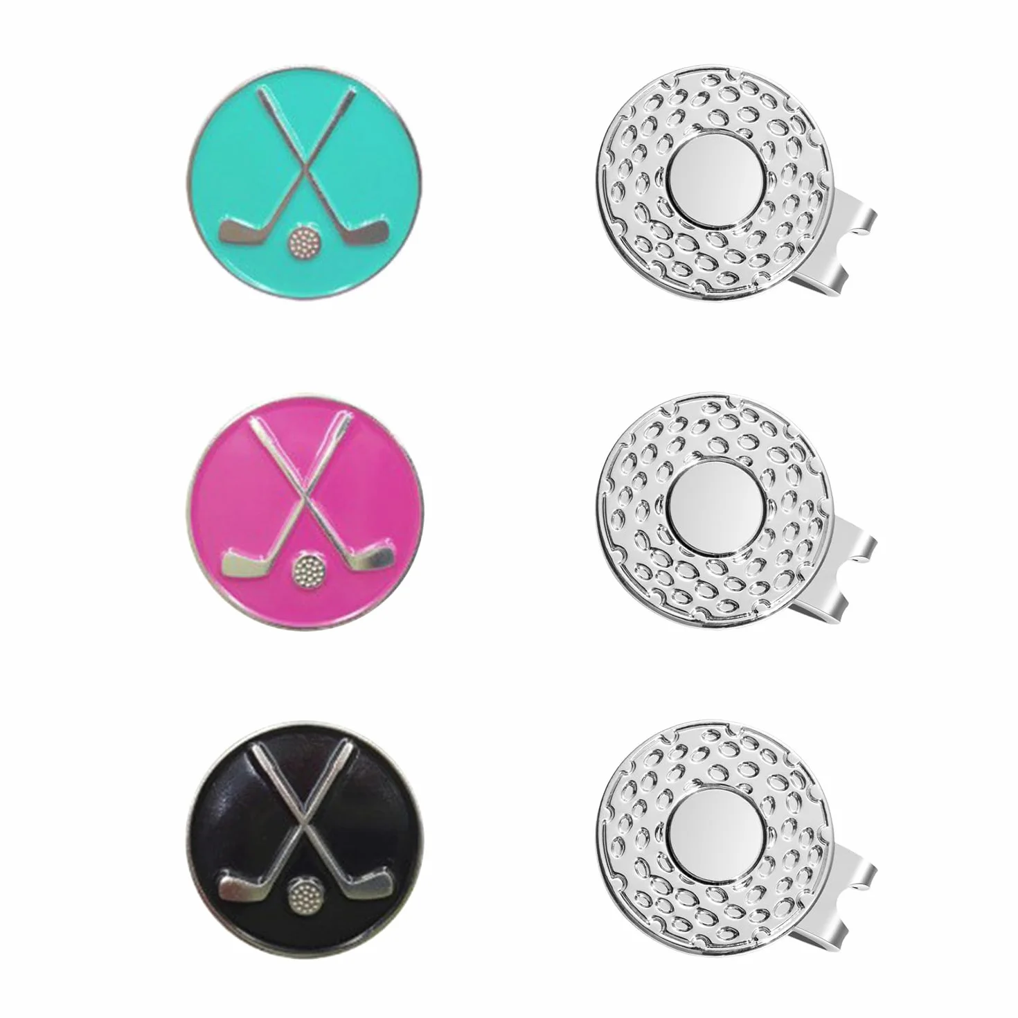 3 Clips de Fijación de Ala, Accesorios de Golf, Marcadores de Bolas, Diseño de Patrones de Moda