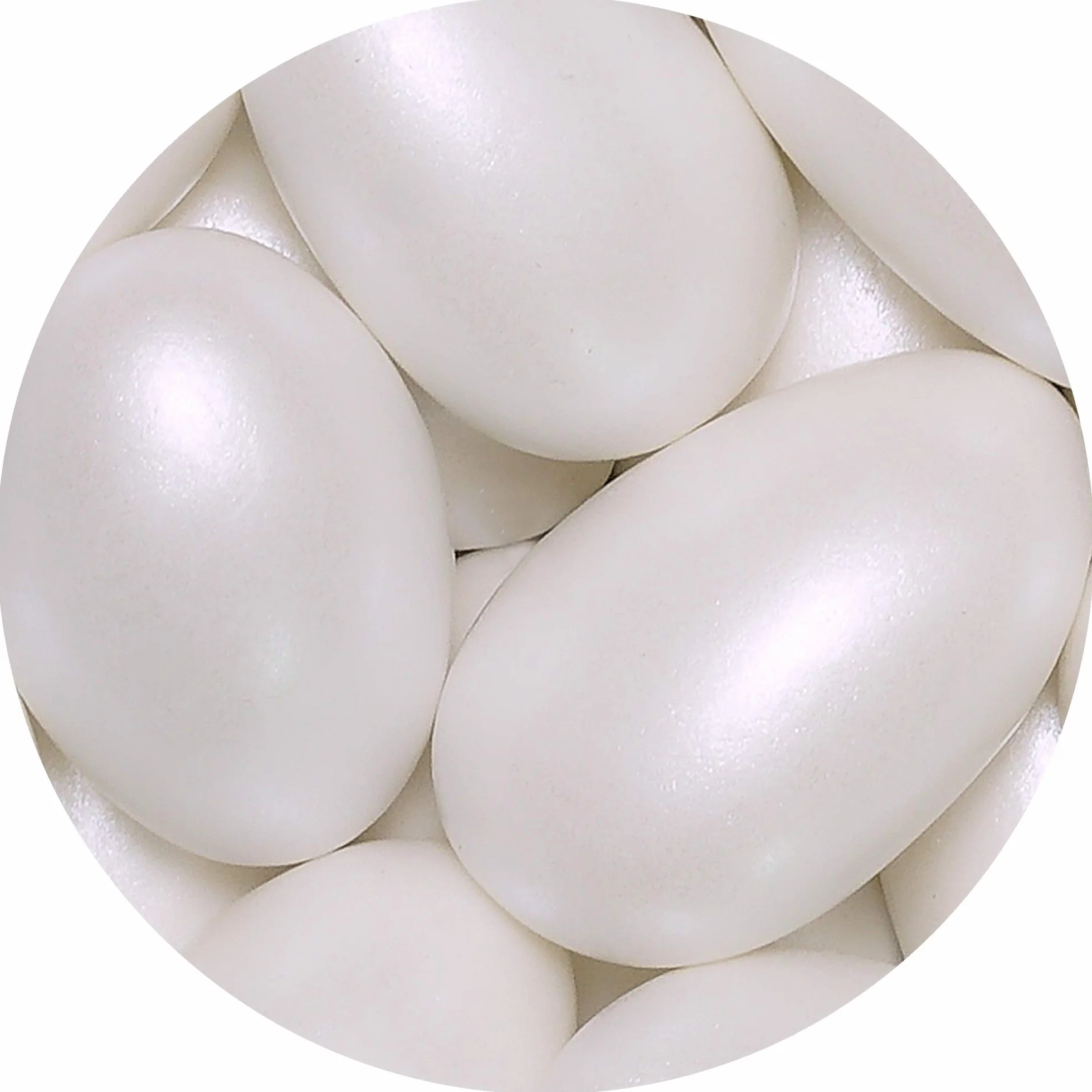 EinsSein Peladillas de Almendra Conchiglia Blanco perla 1kg | 250 pieza Confeti Dulce para Fiestas | Grageas para Boda Bautizo y Comunión | Cumpleaños y Eventos