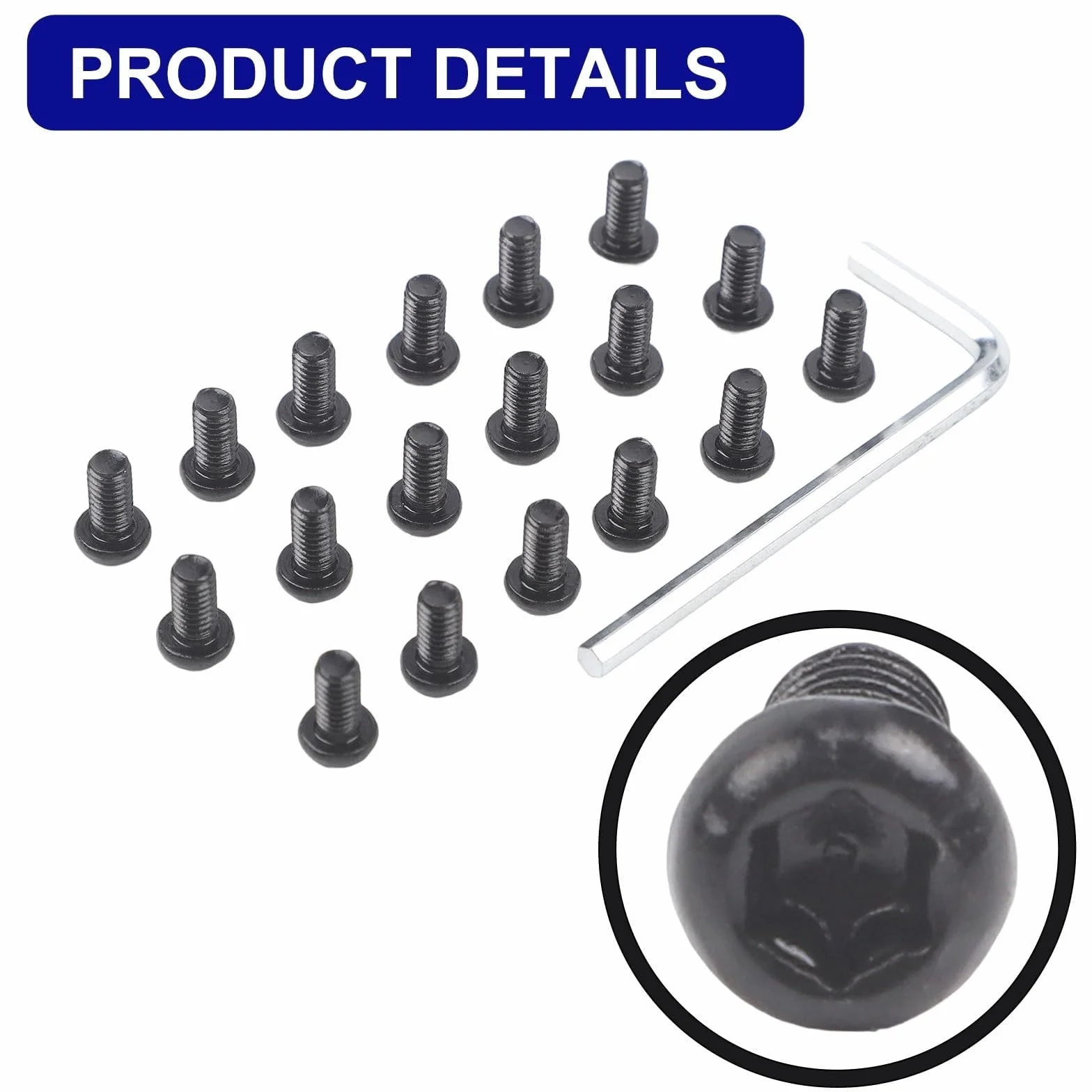 Paquete de 18 tornillos de acero inoxidable con llave 3.0 para MAX G2 G30LP G30D Scooter eléctrico cubierta de batería