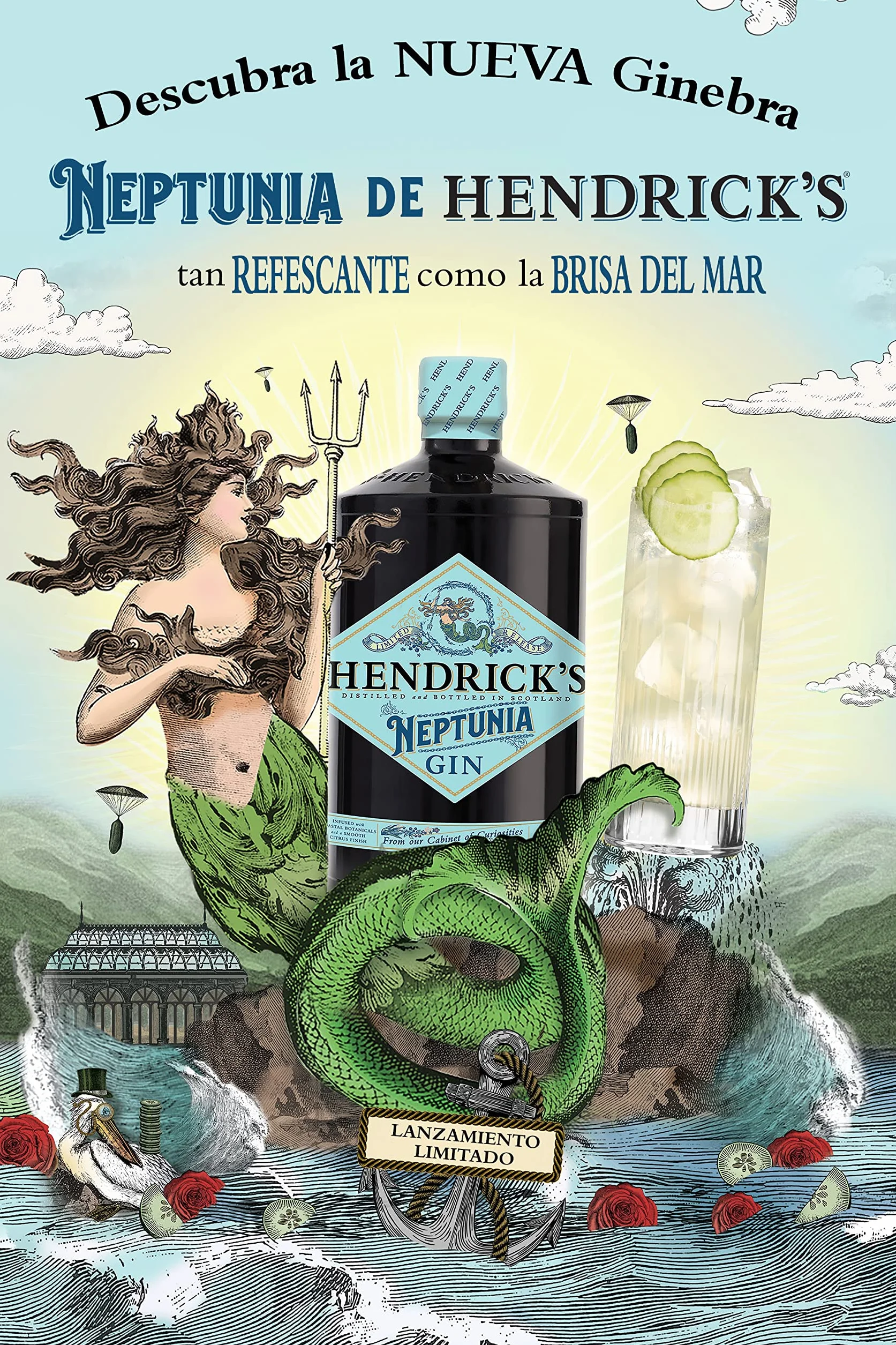 Hendricks Neptunia Gin, edición limitada, 70cl