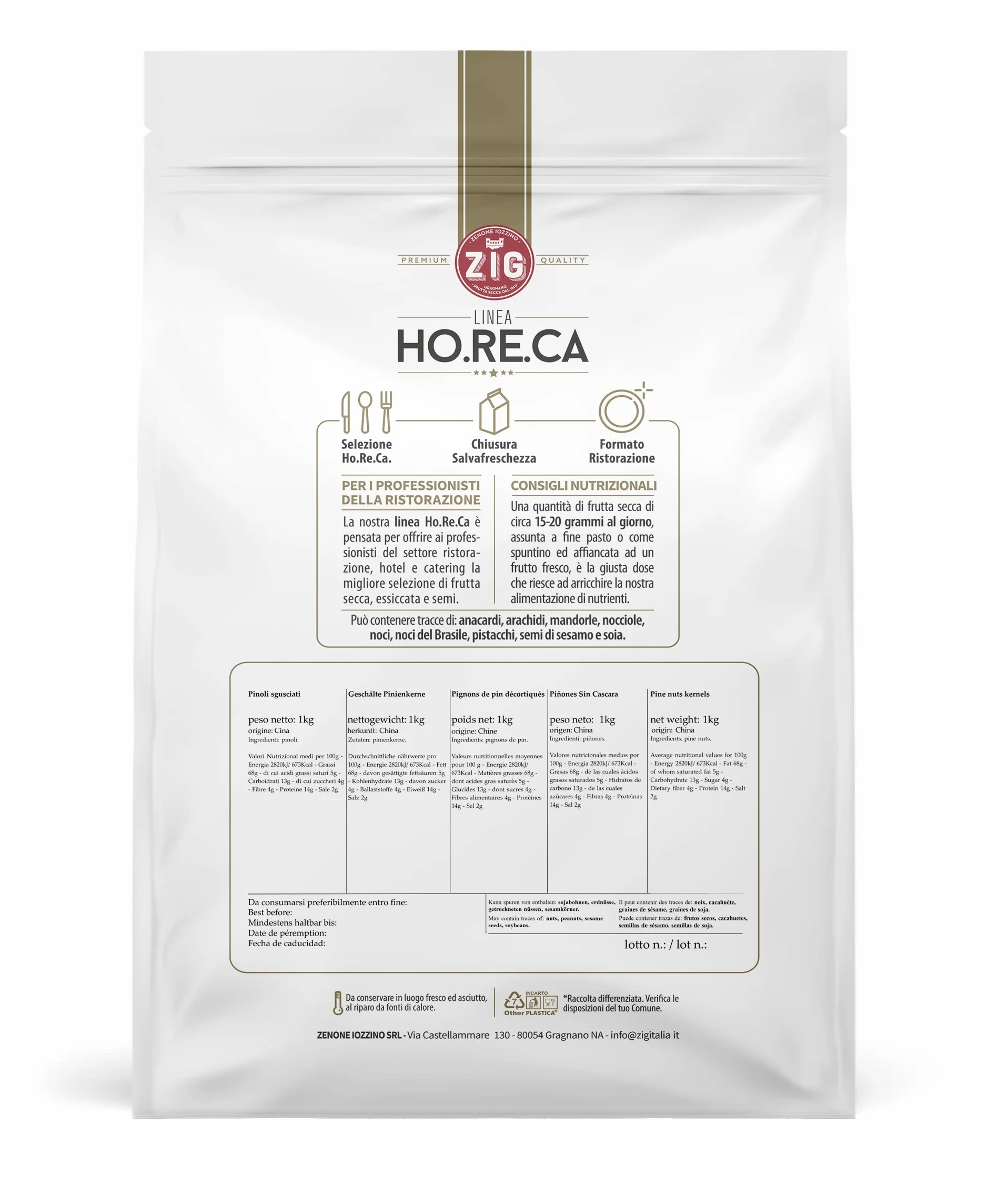 ZIG - HORECA - piñones sin cascara 1 Kg