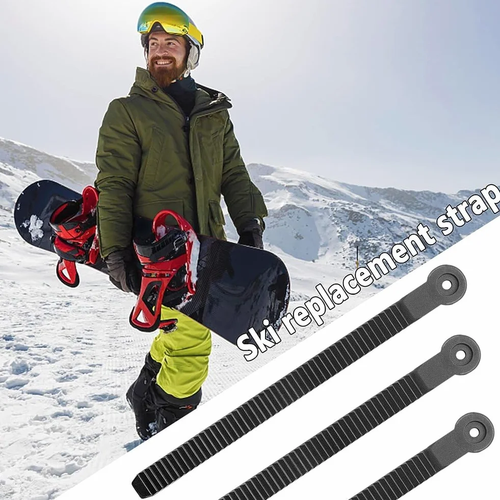 Correas De Tobillo para Snowboard, Repuesto Accesorios Fijación con Correa para Esquís 4 Piezas