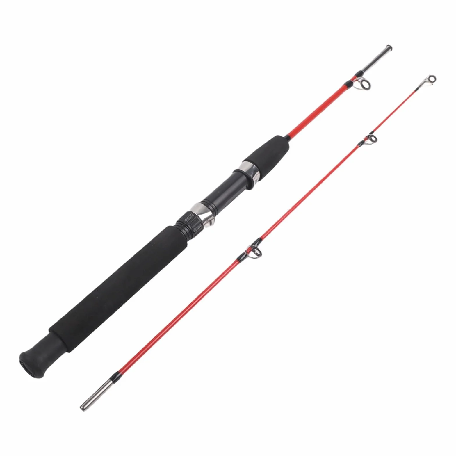 Caña de pescar telescópica FRP 1 m 106,5 g rojo y verde