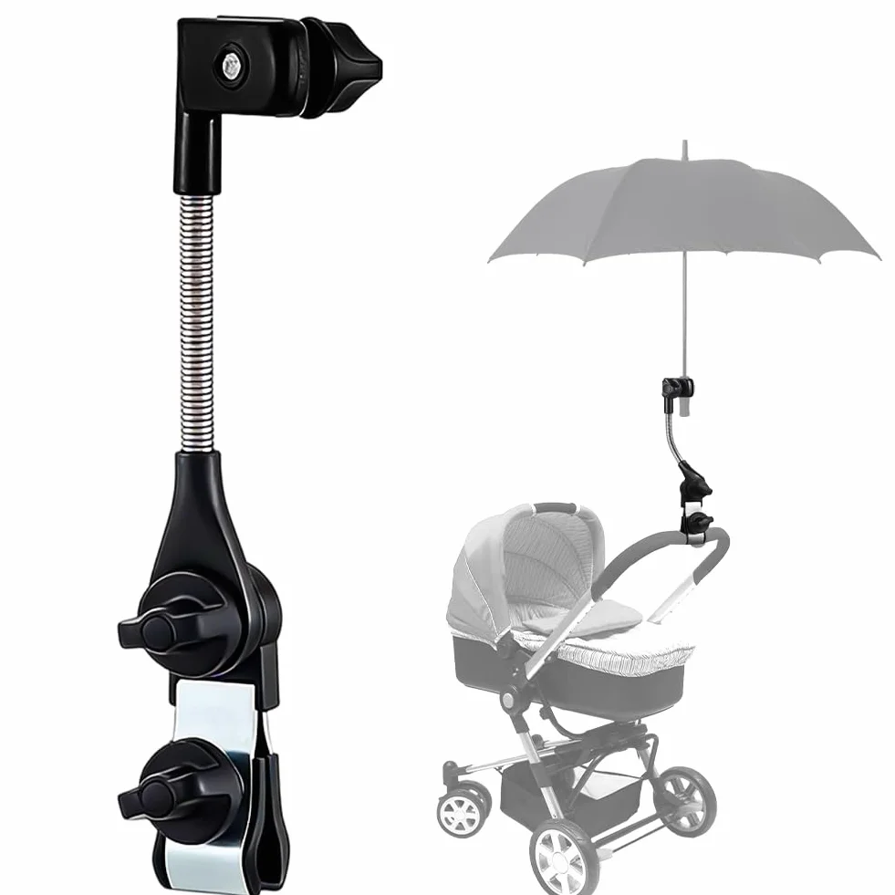 Soporte universal ajustable para paraguas de andador, cochecito, silla de ruedas, bicicleta