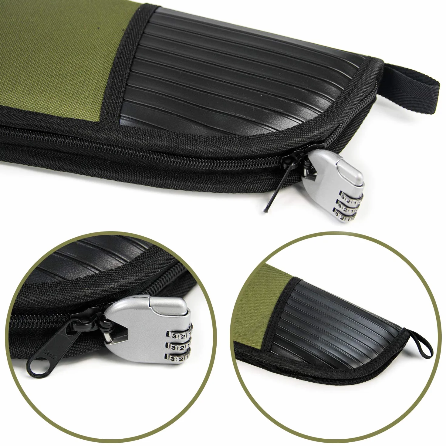 Funda para Carabina Acolchada Bolsa de Transporte con Correa de Hombro Ajustable para Rifle Armas Verde 130cm
