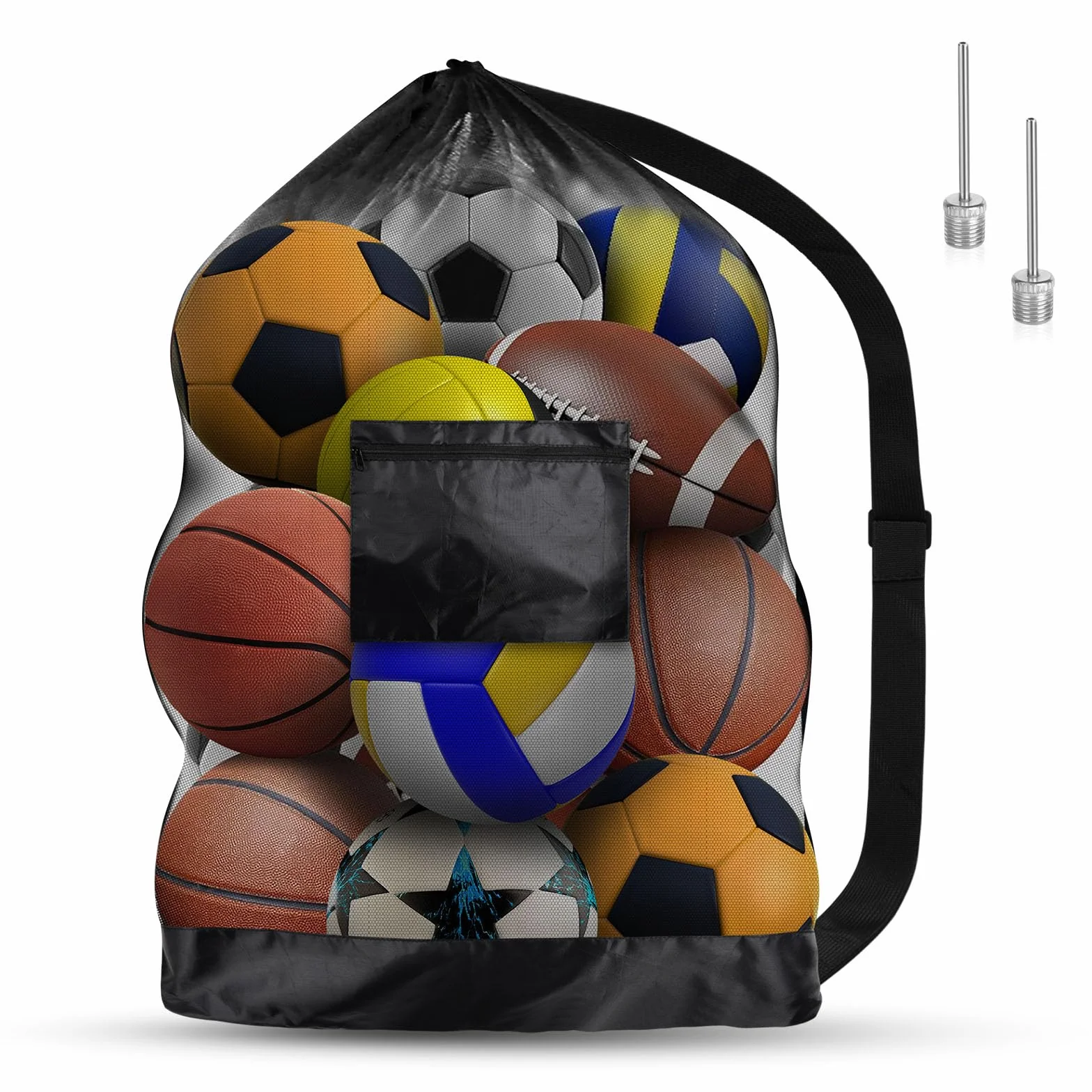 Mochila Deportiva de Malla Grande para Pelotas Baloncesto Fútbol Voleibol