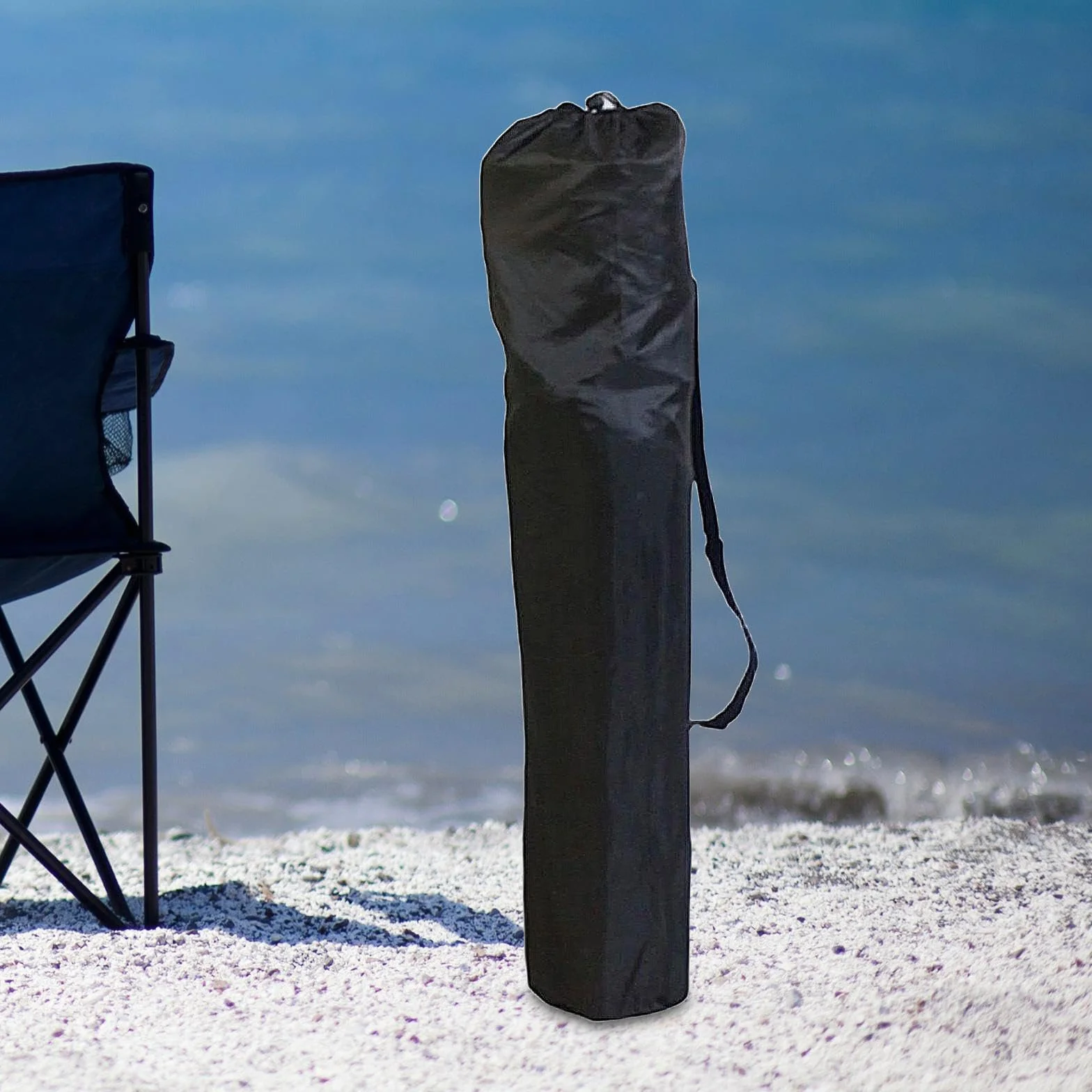 Bolsa de Transporte para Silla de Camping Funda Repuesto Almacenaje Portátil Costuras Reforzadas Pesca Caza Negro
