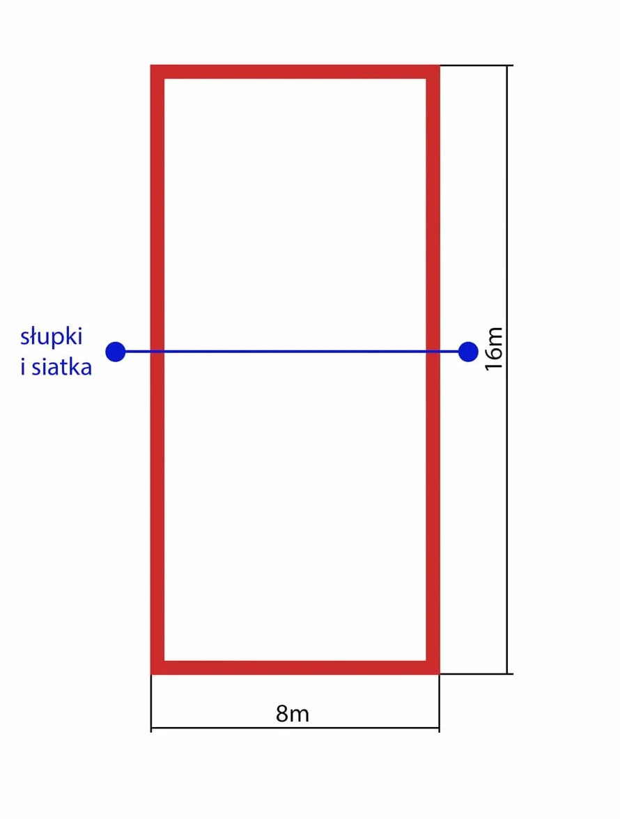 Líneas de Voleibol Ankerhaken 16x8m Azul