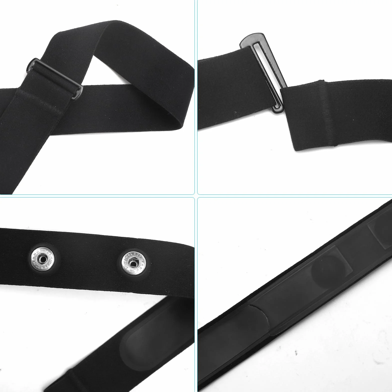 Correa de Pecho Elástica Repuesto V3 ANT Ajustable Negro Compatible con Polar H1 H10 H9 H7 Garmin Wahoo Coospo Powr Labs LIVLOV V6