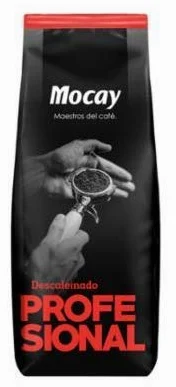 Mocay caffè - Etiqueta Roja PROFESSIONAL - café en grano Natural Descafeinado -1 kg