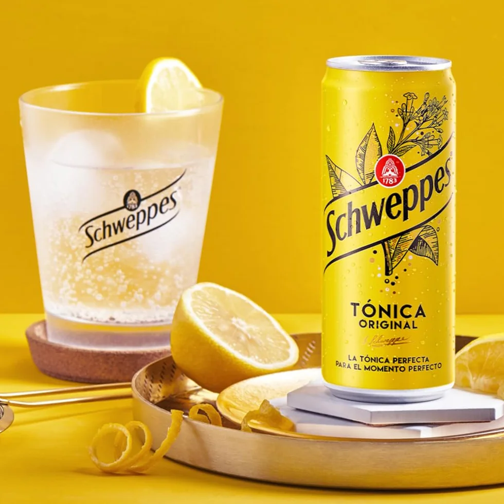 Schweppes Tónica Original, Bebida Refrescante - Lata, Pack 24 x 33 cl