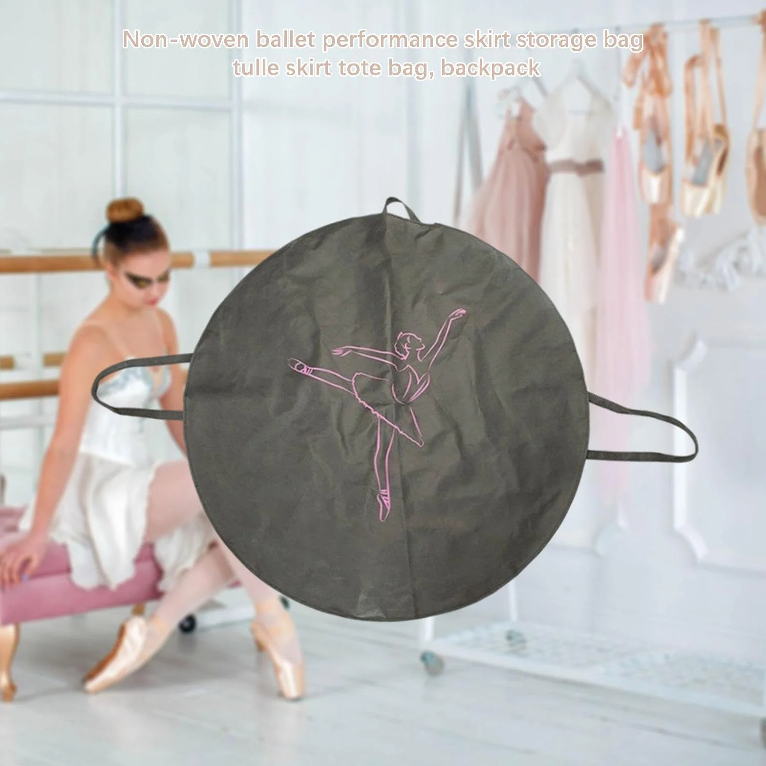 TISHITA Bolsa Tutú de Ballet Portátil Gran Capacidad Plegable Poliéster