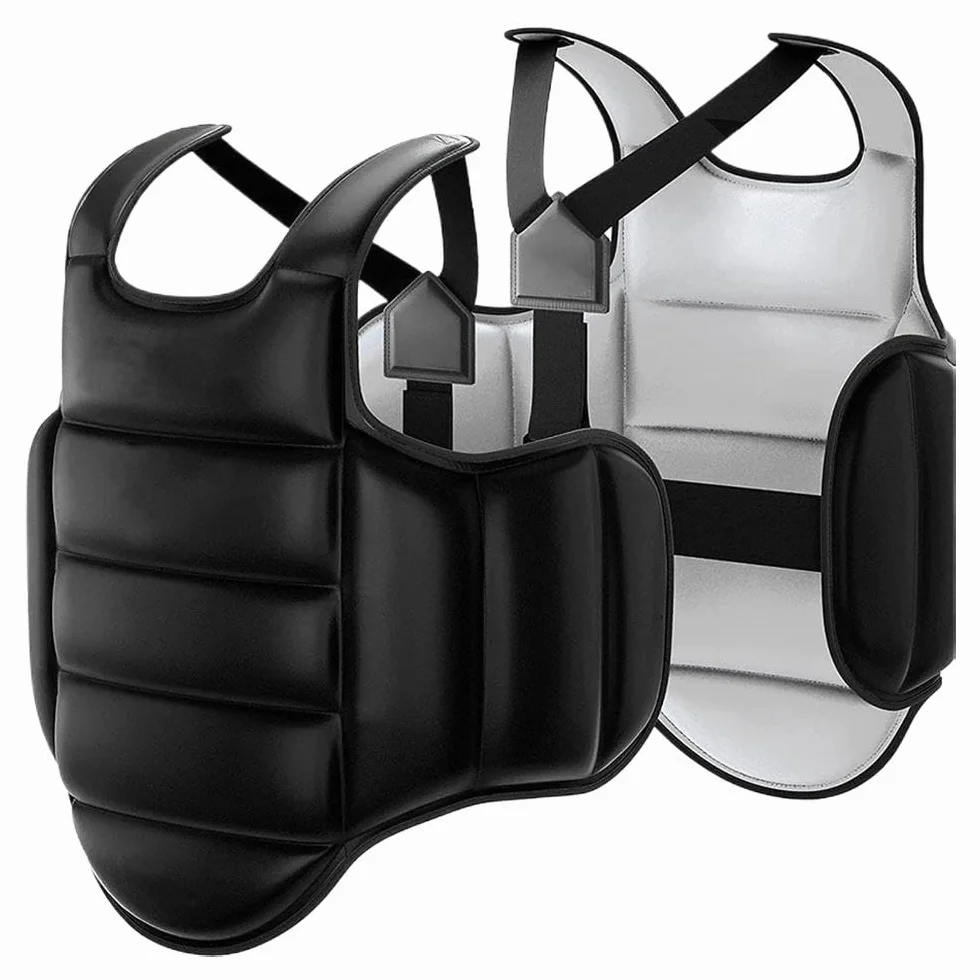 Protector de cuerpo de boxeo, almohadilla rellena de esponja, escudo ajustable para kickboxing MMA Muay Thai