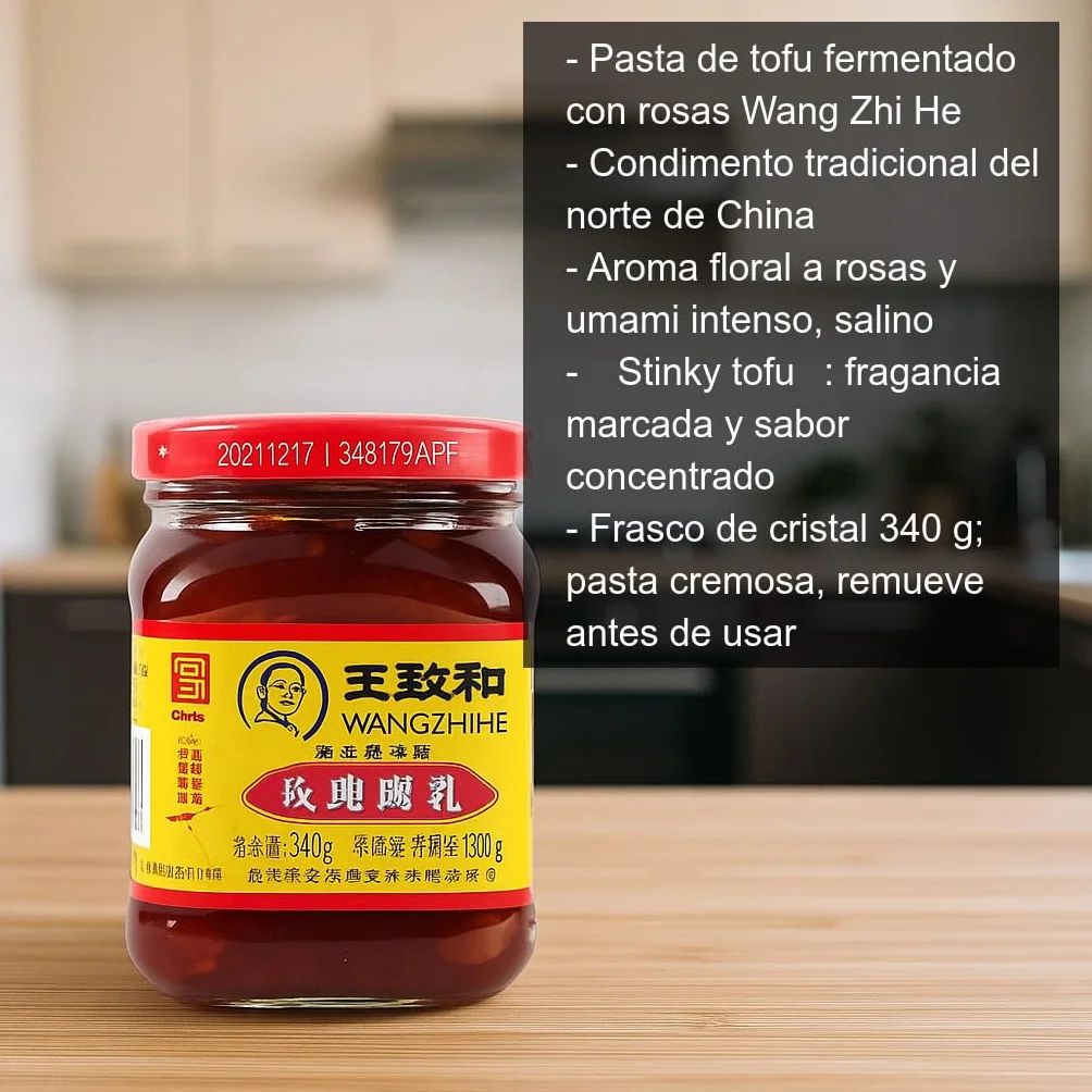 Tofu fermentado con rosas 340 g pasta umami cocina china condimento aromático intenso