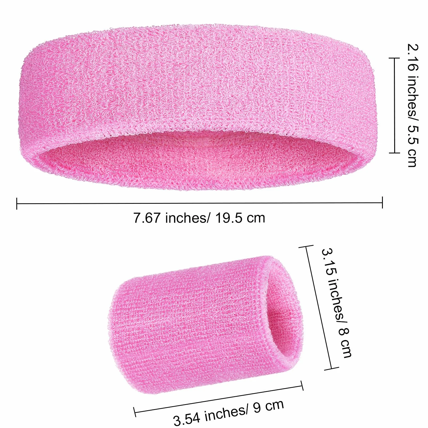 WILLBOND 3 Pieces Sweatbands Set, Includes Sports Headband and Wrist Sweatbands Sweat Band for Athletic Men and Women