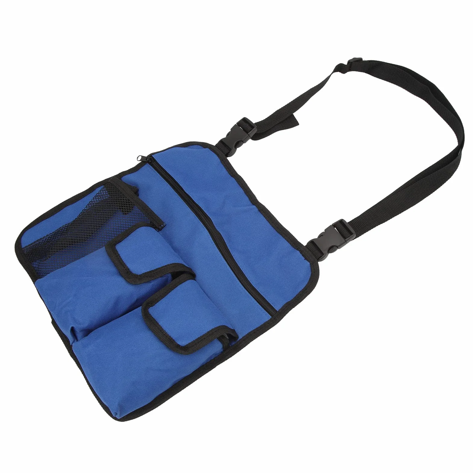 Bolsa colgante para silla de camping, tela Oxford 600D, organizador multifuncional, azul