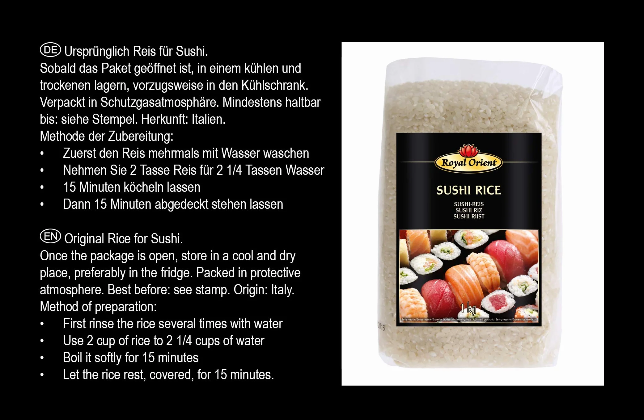 ROYAL ORIENT - Arroz para sushi