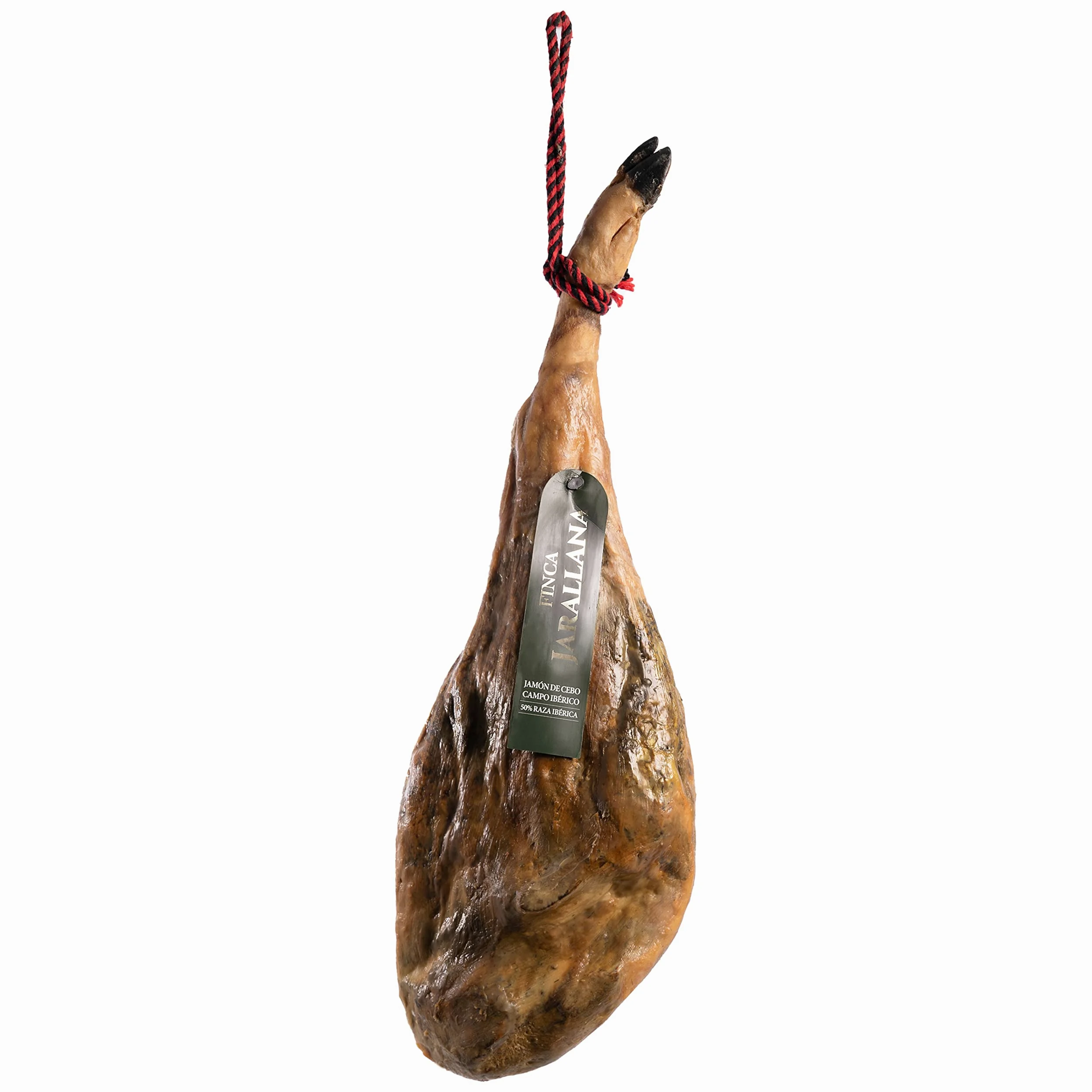 Finca Jarallana - Jamón de Cebo Campo 50% Ibérico - Pieza de 9 kg con Secado Natural y Curación +36 meses - Cerdos de Raza Ibérica