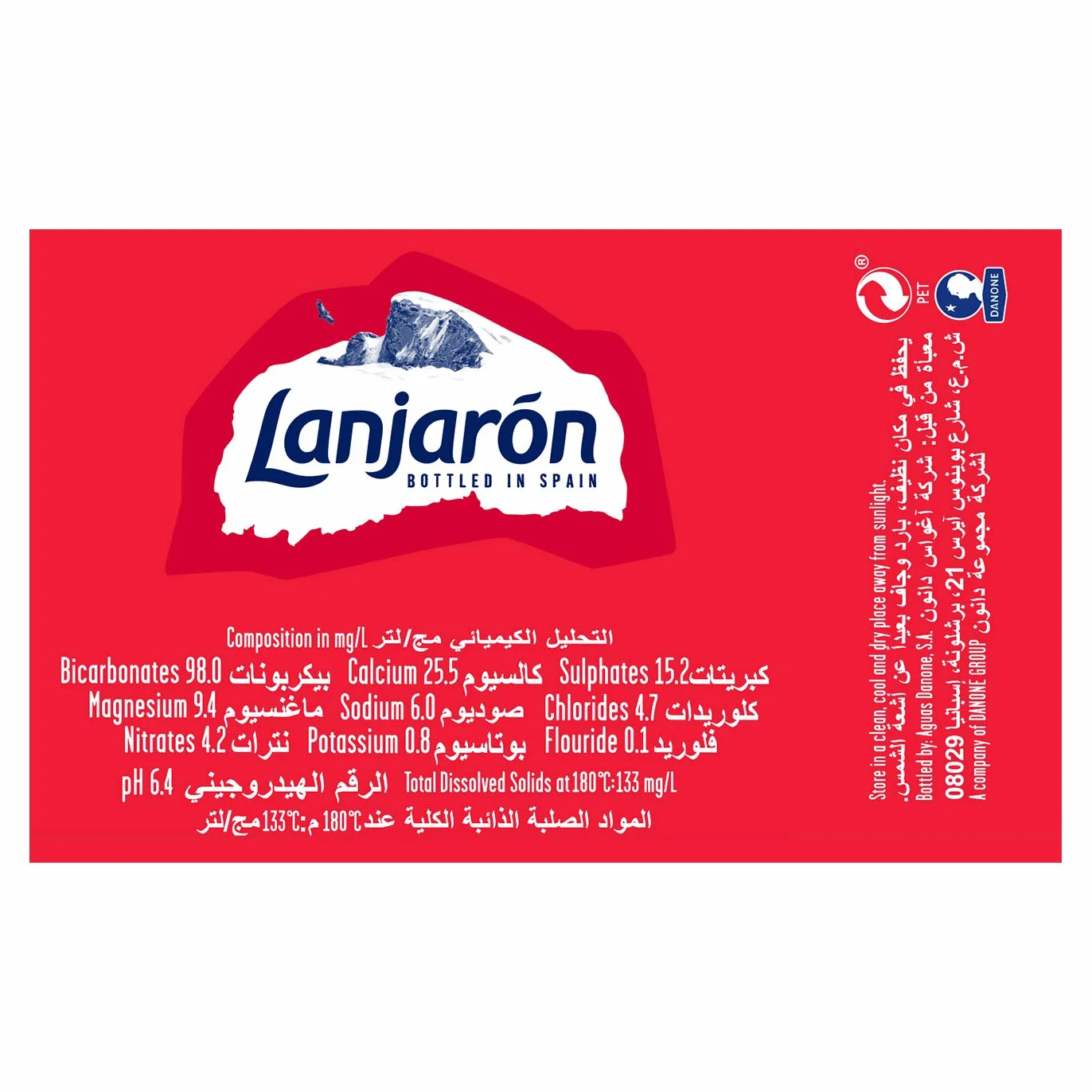 Lanjarón Agua Mineral Natural - Pack de 24 Botellas x 0.5 l - Total: 12 l