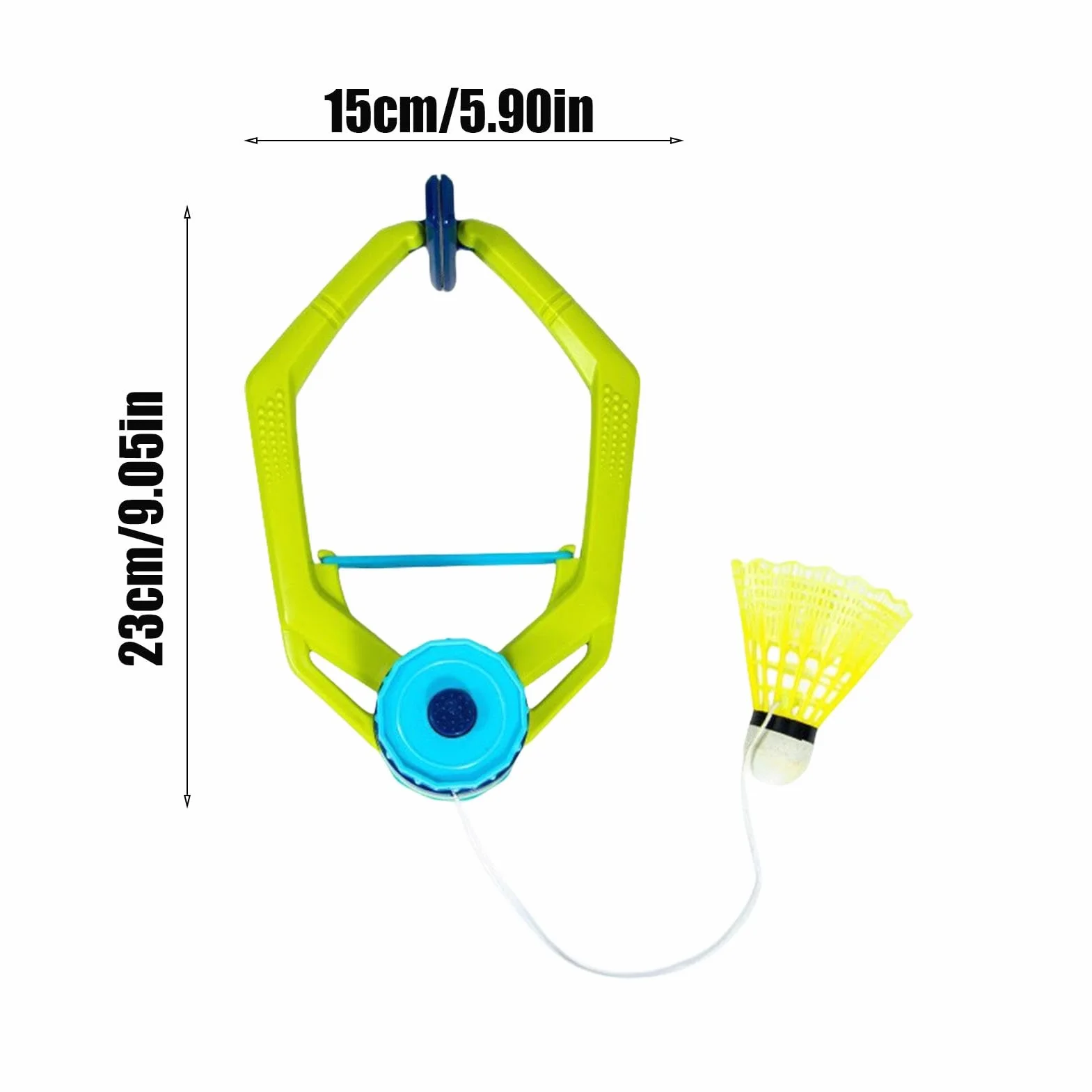 Entrenador de bádminton ajustable para práctica de rebote, incluye volante con cuerda, tenis de mesa y pelotas de bádminton, 15x23 cm