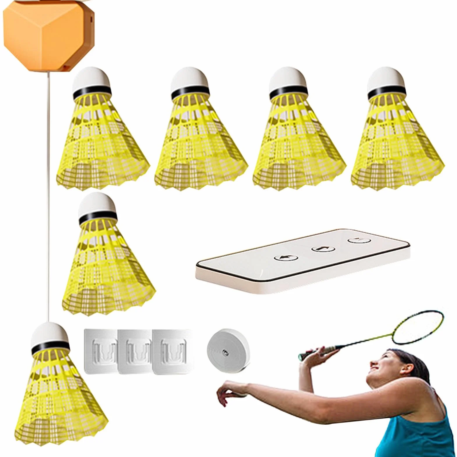 Kit de autoentrenamiento de bádminton para un jugador, herramienta multifuncional de práctica