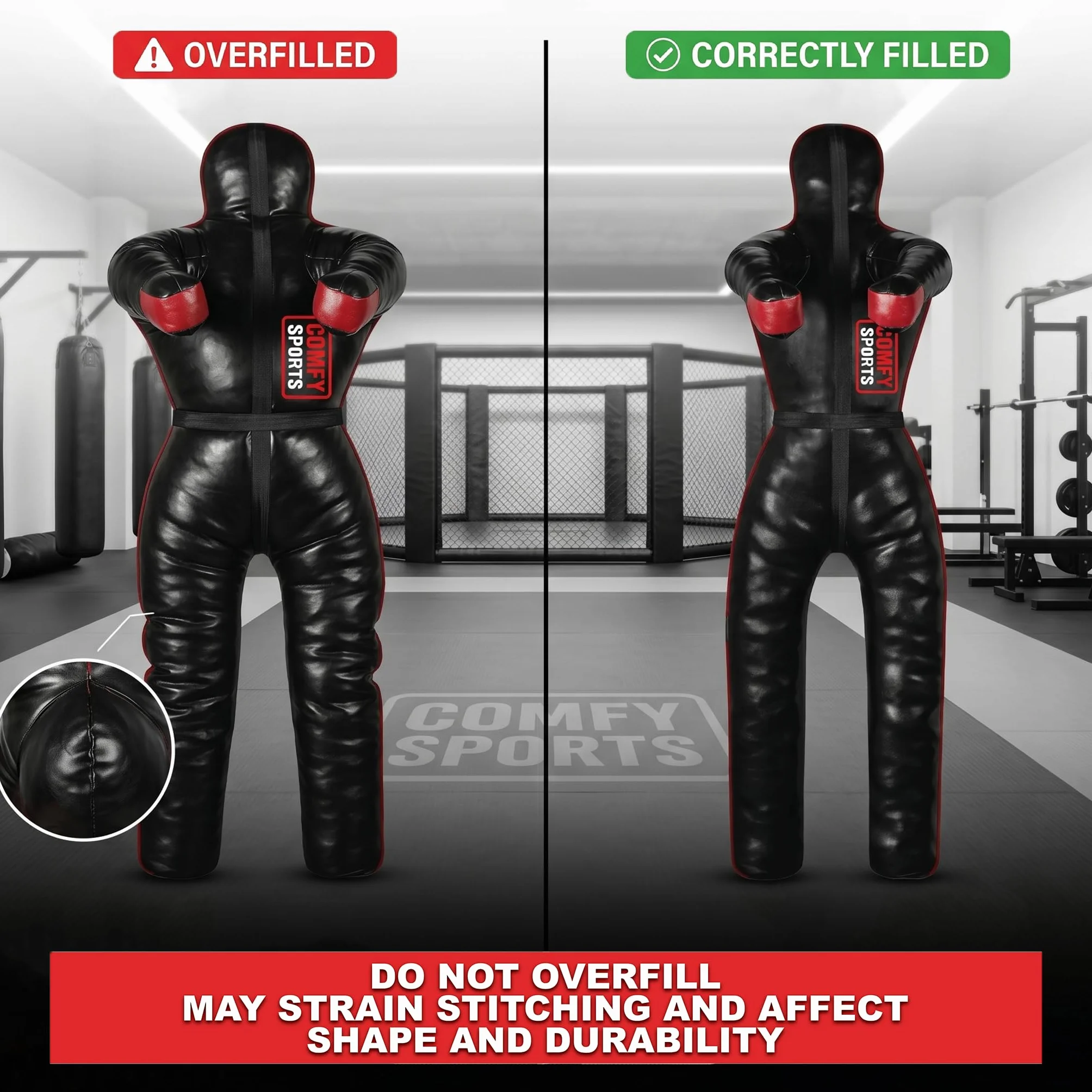 Adult Grip Dummy BJJ Judo Wrestling Standing Position Brazilian Jiu Jitsu MMA Sparring Self Defense Training Unfilled 145cm 170cm Black