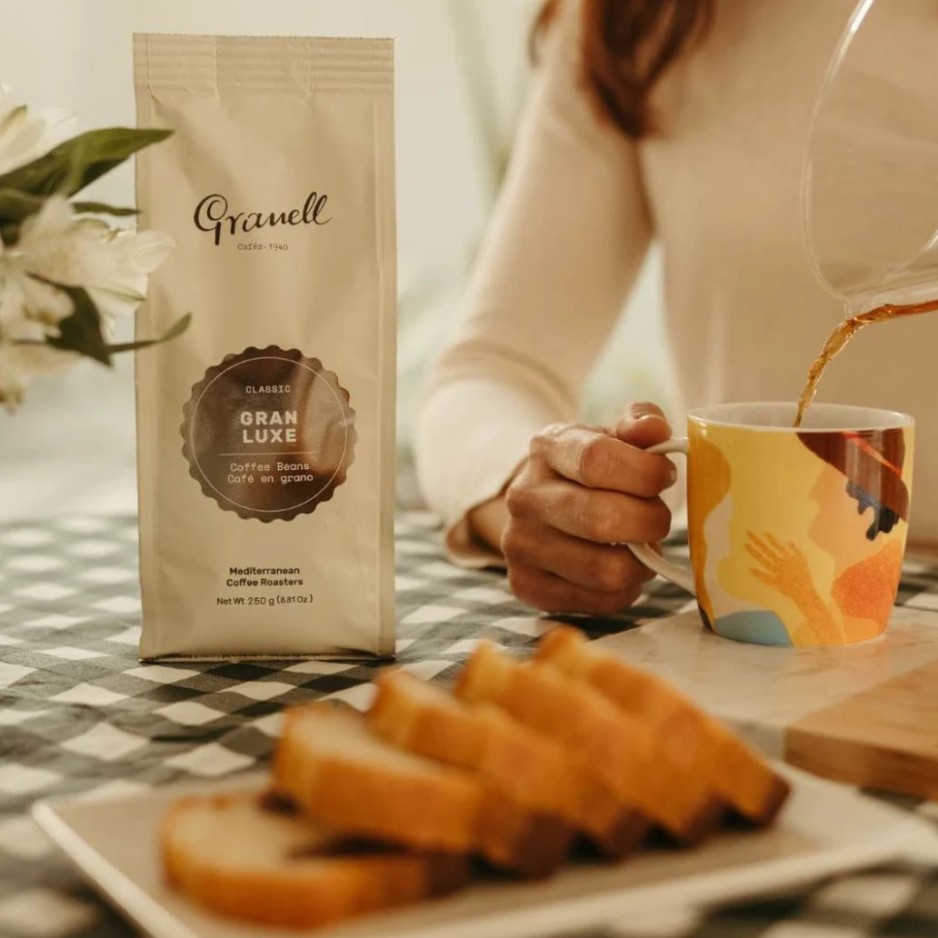 Granell Cafes ·1940 - Pack Degustación Café en Grano | Colombia, Brasil, Selección, Gran Luxe & Natural | Blend Arábica y Robusta de Tueste Natural | 5 Paquetes x 250 Gramos