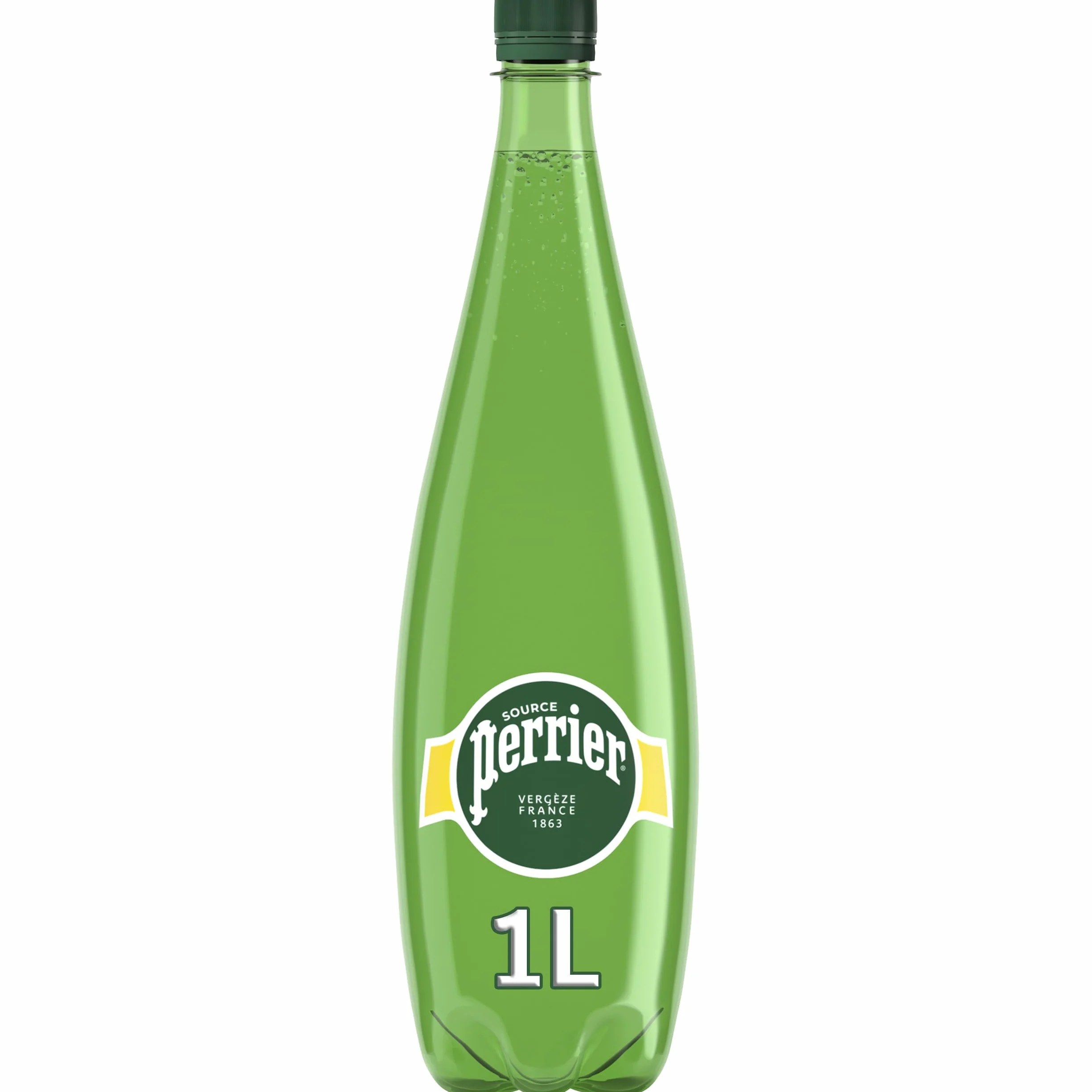 Perrier Agua Mineral Natural con Gas - Paquete de 6 Botellas de Plástico de 1 L - Total: 6 L