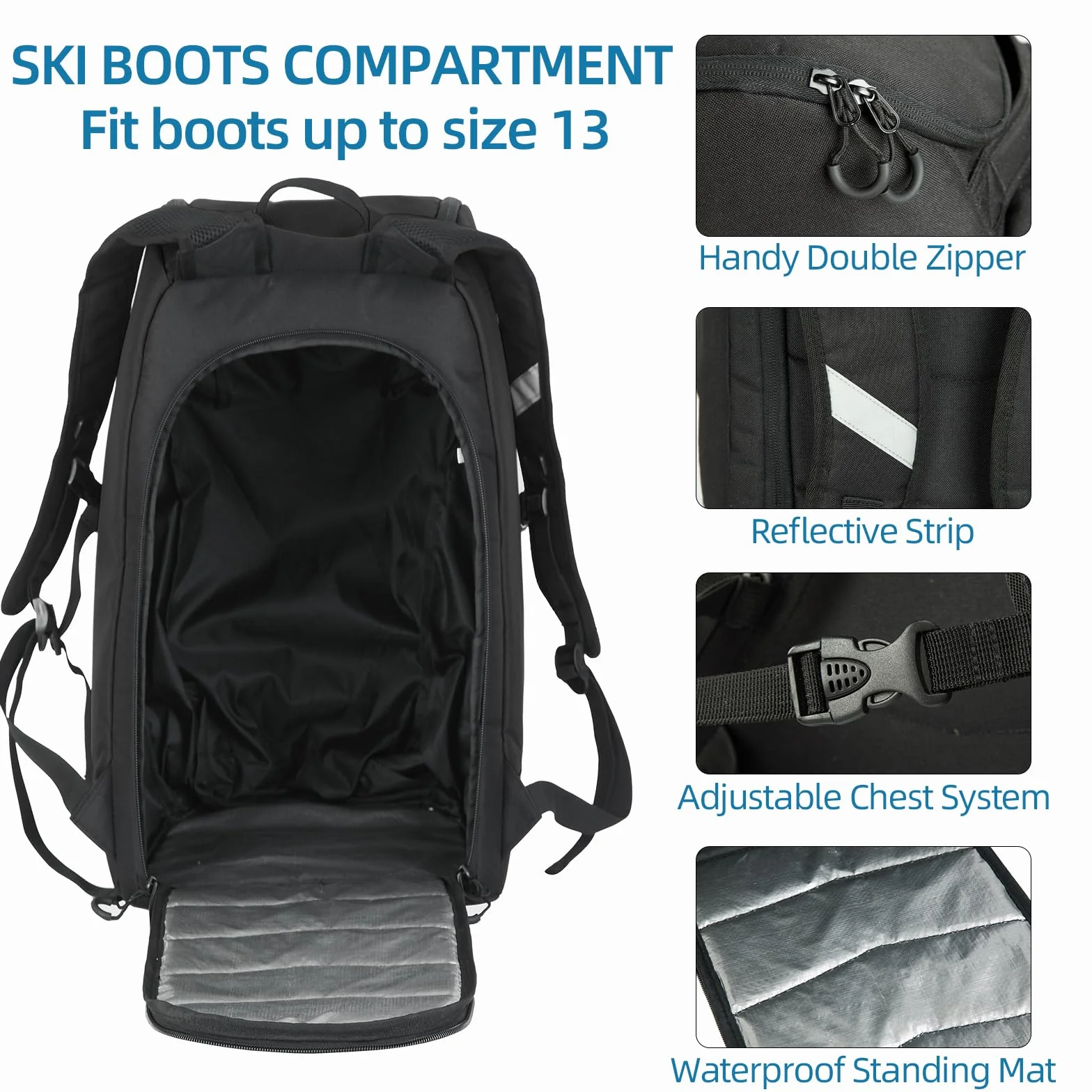 Mochila de esquí AUMTISC para botas y casco