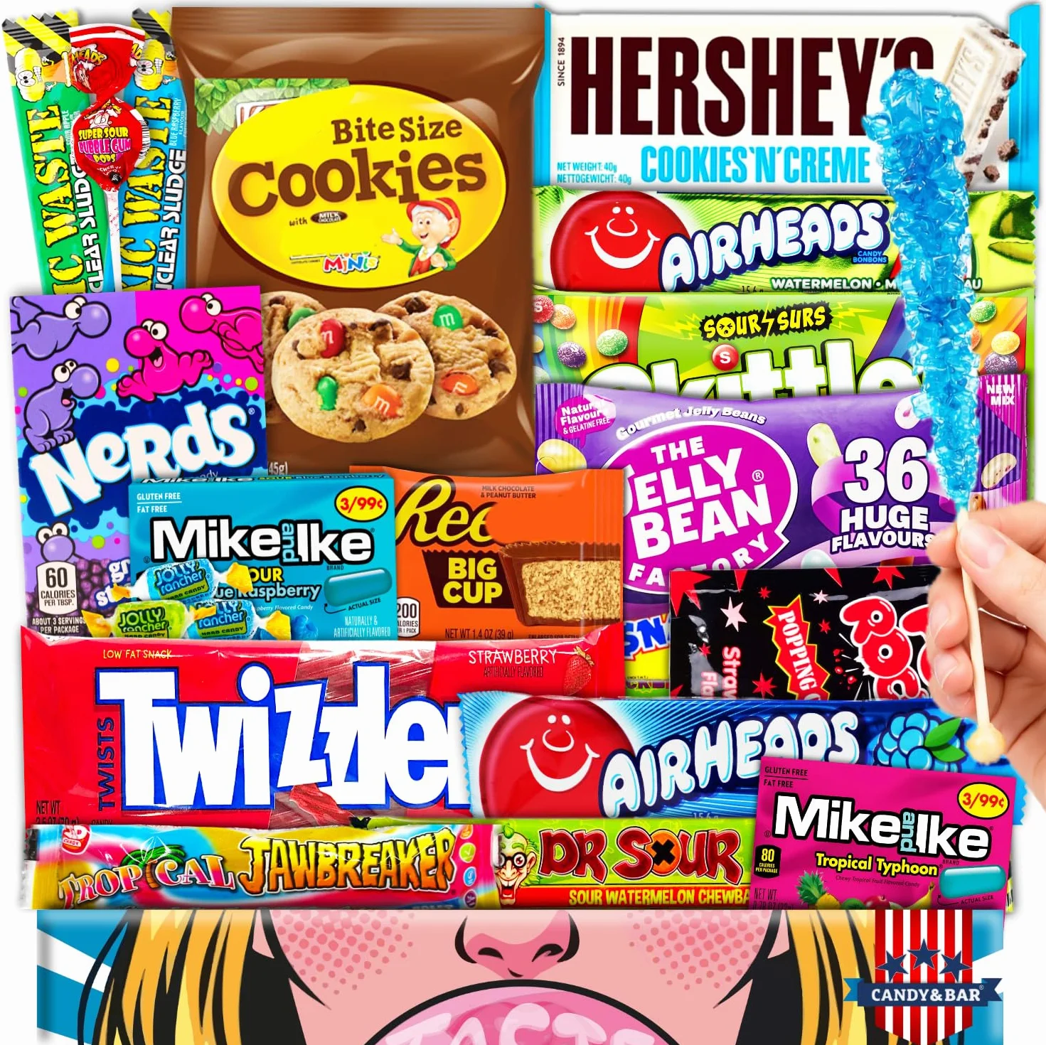 JUMBO USA Original BOX | 21 piezas | American Candy | Importado de Estados Unidos | Snack Box | Caja llena de productos de alta calidad | Cumpleaños | Regalo para el Día de la Madre | Dulces de Pascua
