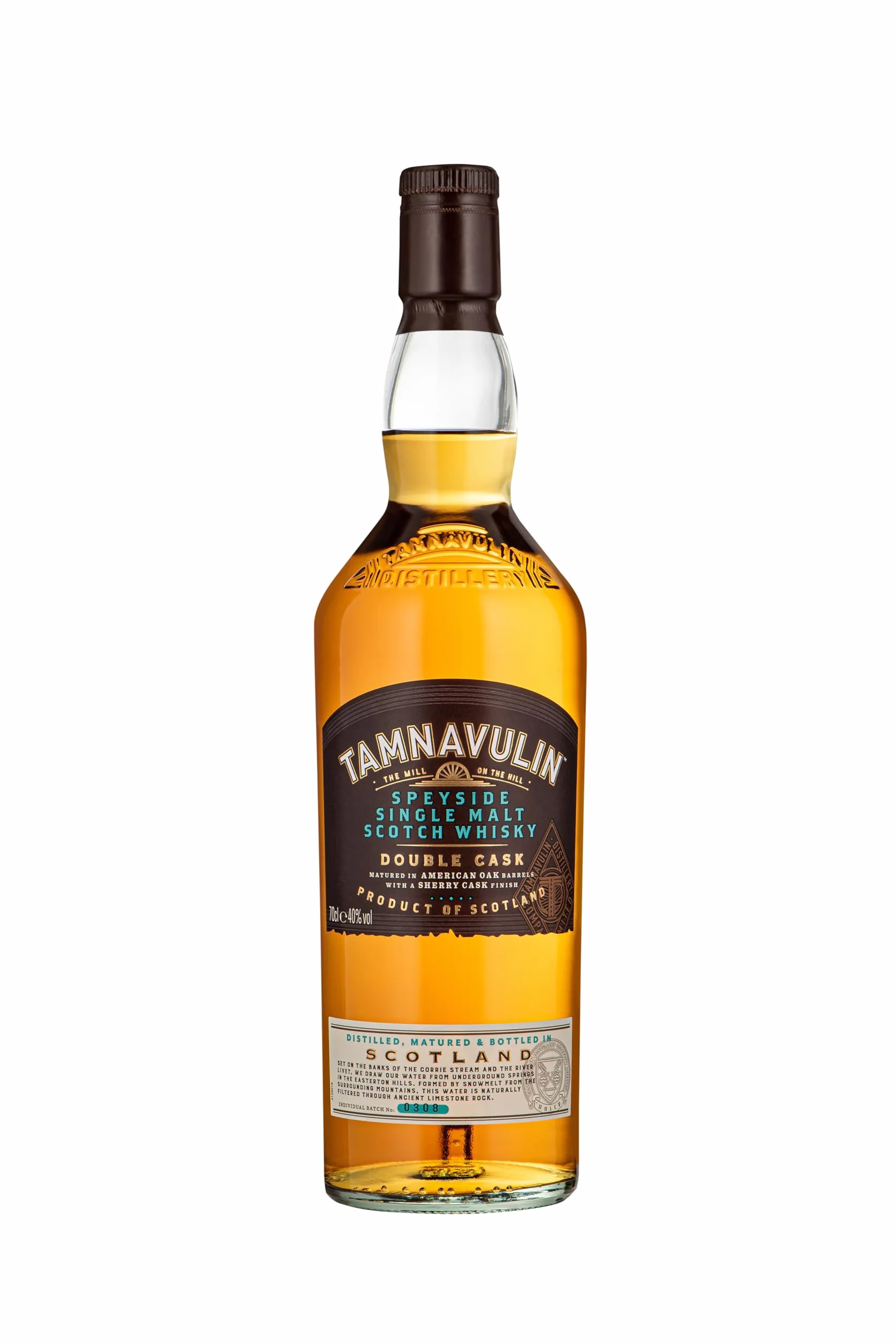 Tamnavulin Double Cask - Whisky Escocés - Speyside Single Malt Afinado en Bota de Jerez - 700ml