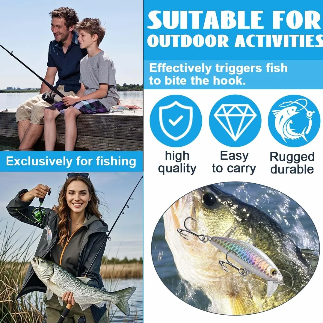 Señuelos Pesca Metal 5 Piezas Cebos Artificiales Mar Trucha Perca Lucio