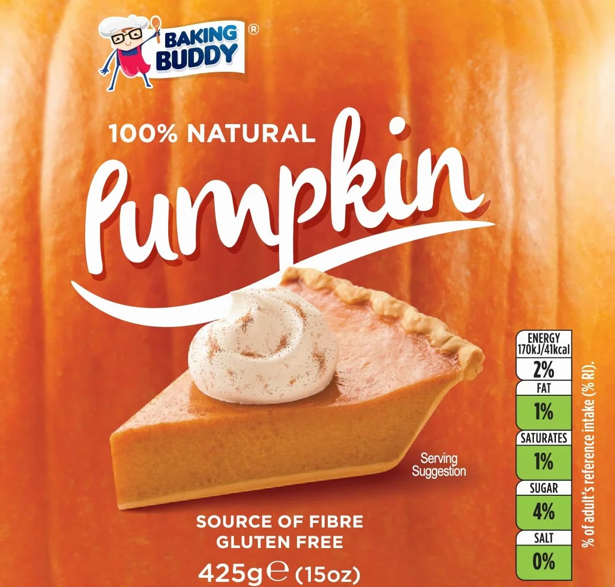 Puré de calabaza enlatado 425 g x 6, 100% natural, relleno de pastel de calabaza
