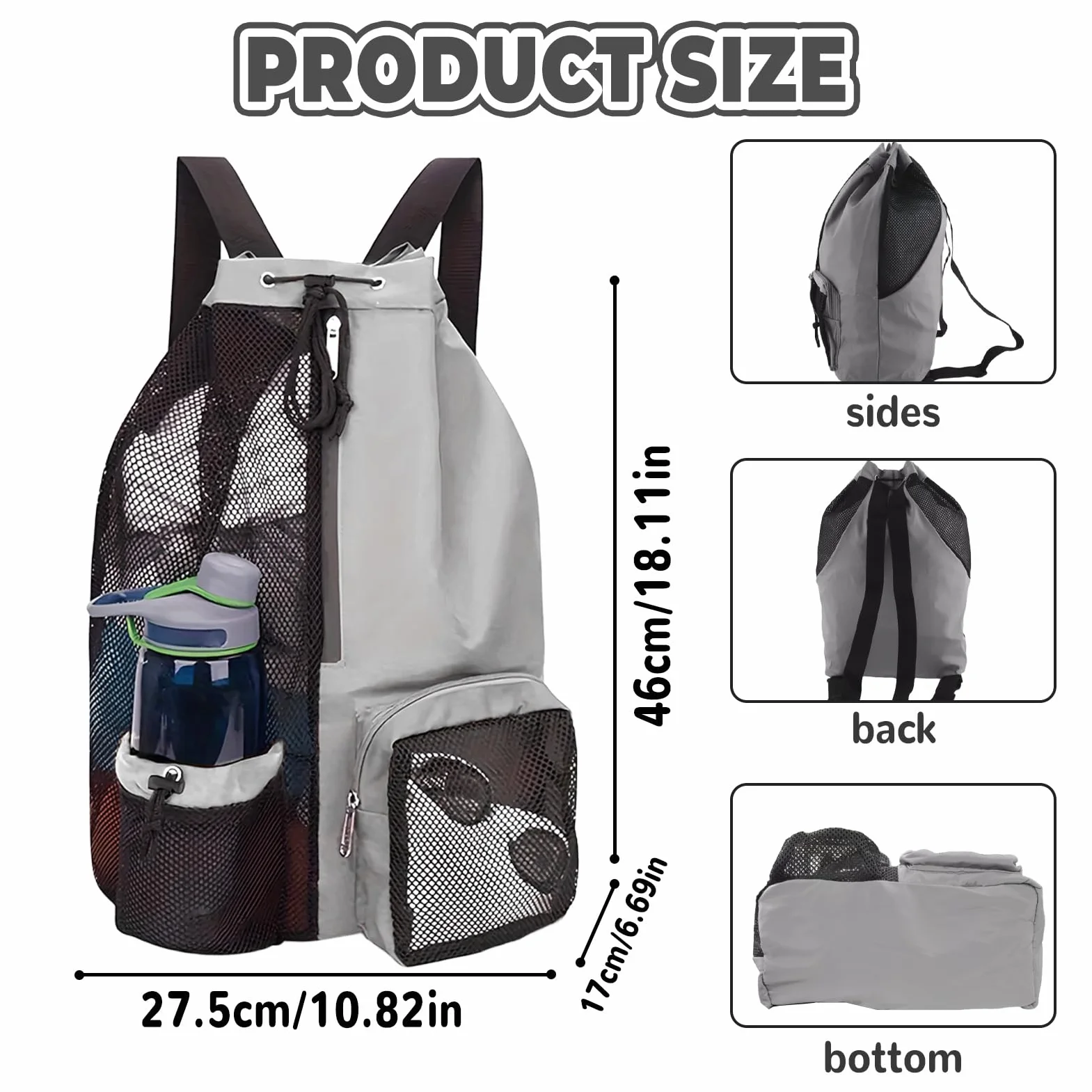 dellyy Mochila Natacion Impermeable Gran Capacidad Unisex Rosa