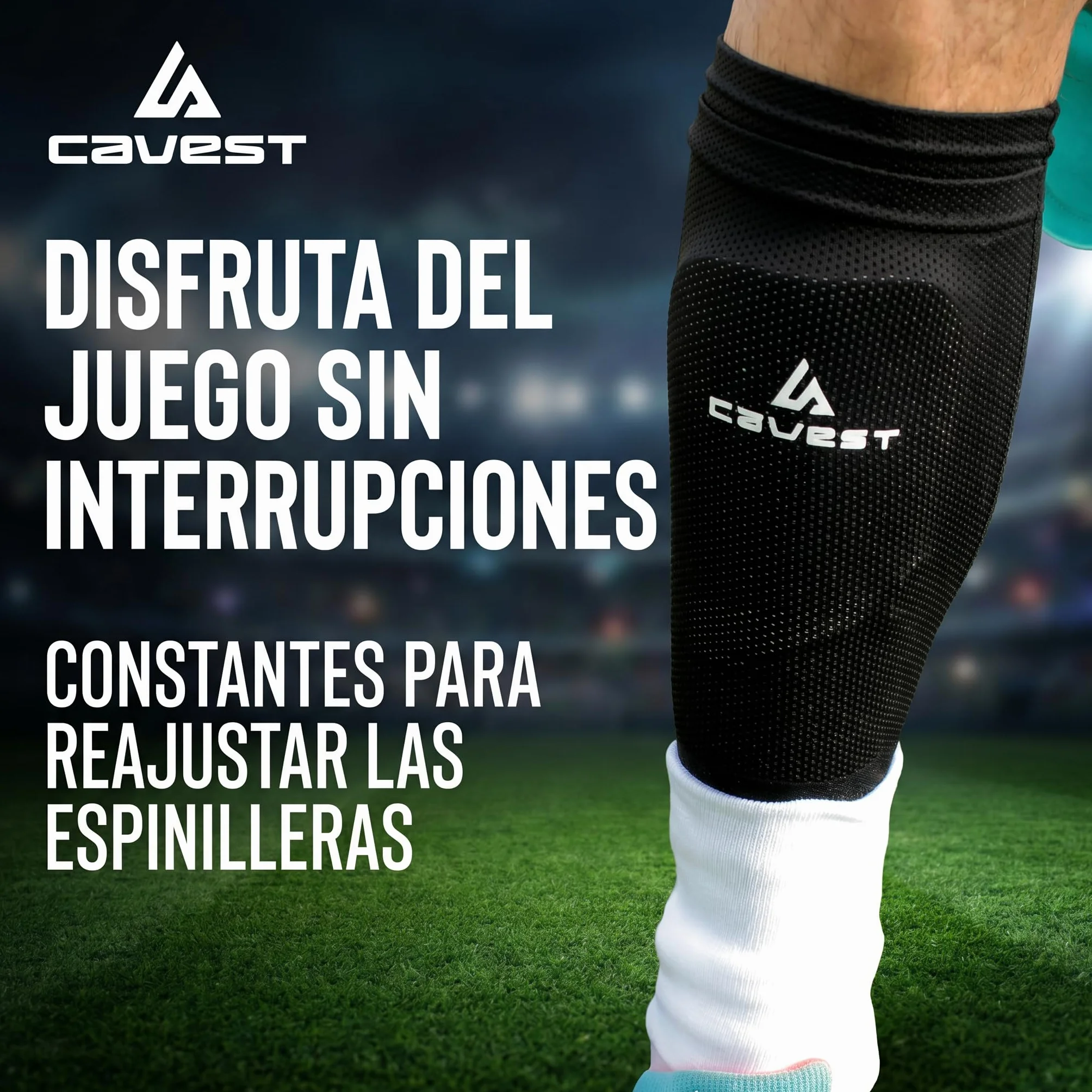 Cavest Medias porta espinilleras futbol para niños y adultos