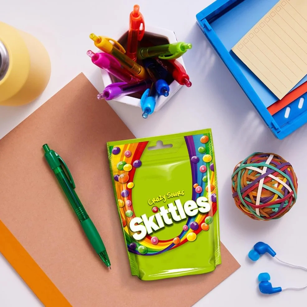 Skittles Caramelos ácidos Masticables en Bolitas de frutas (pack de 15 x 152g)