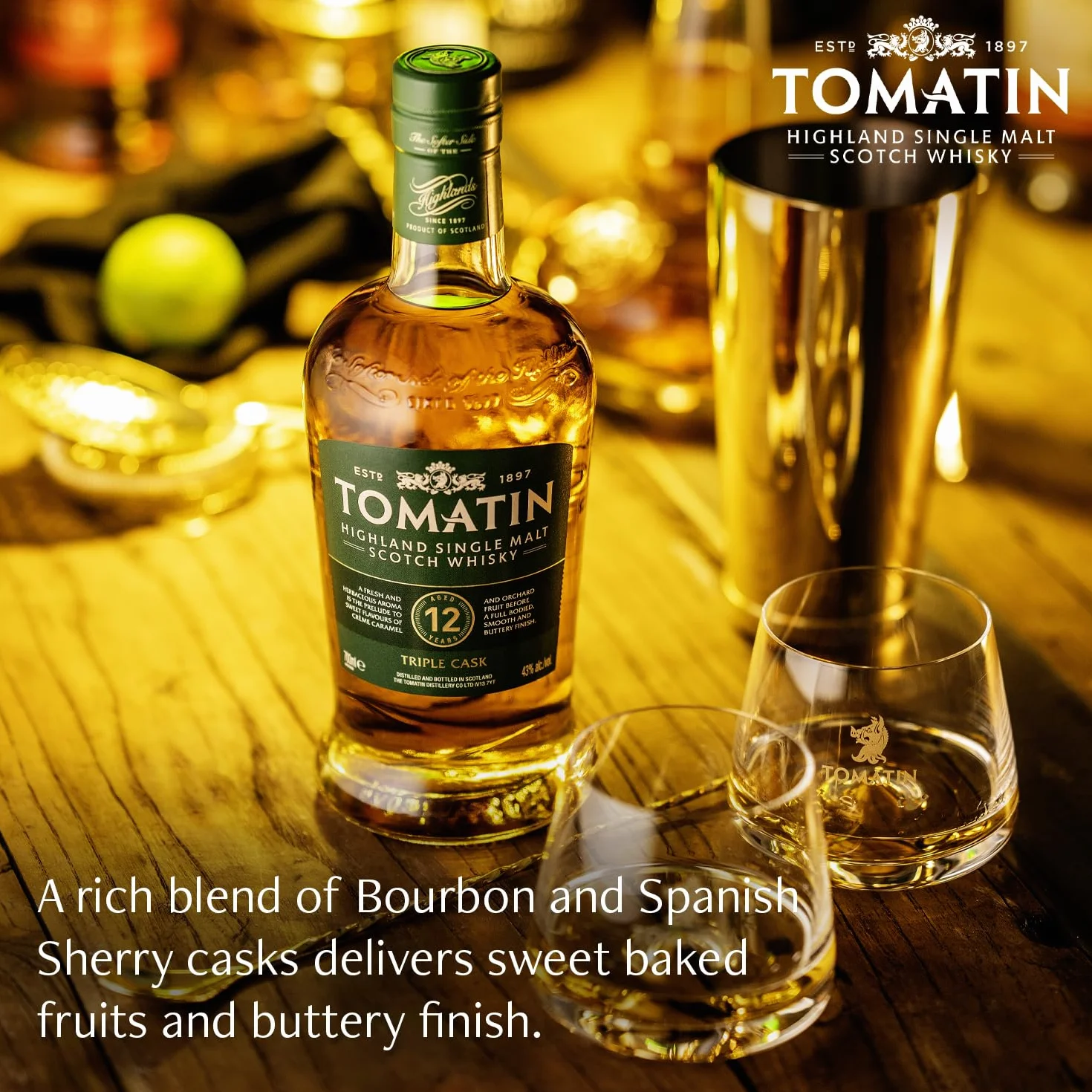 Tomatin Single Malt Whisky 12 Años - 700 ml