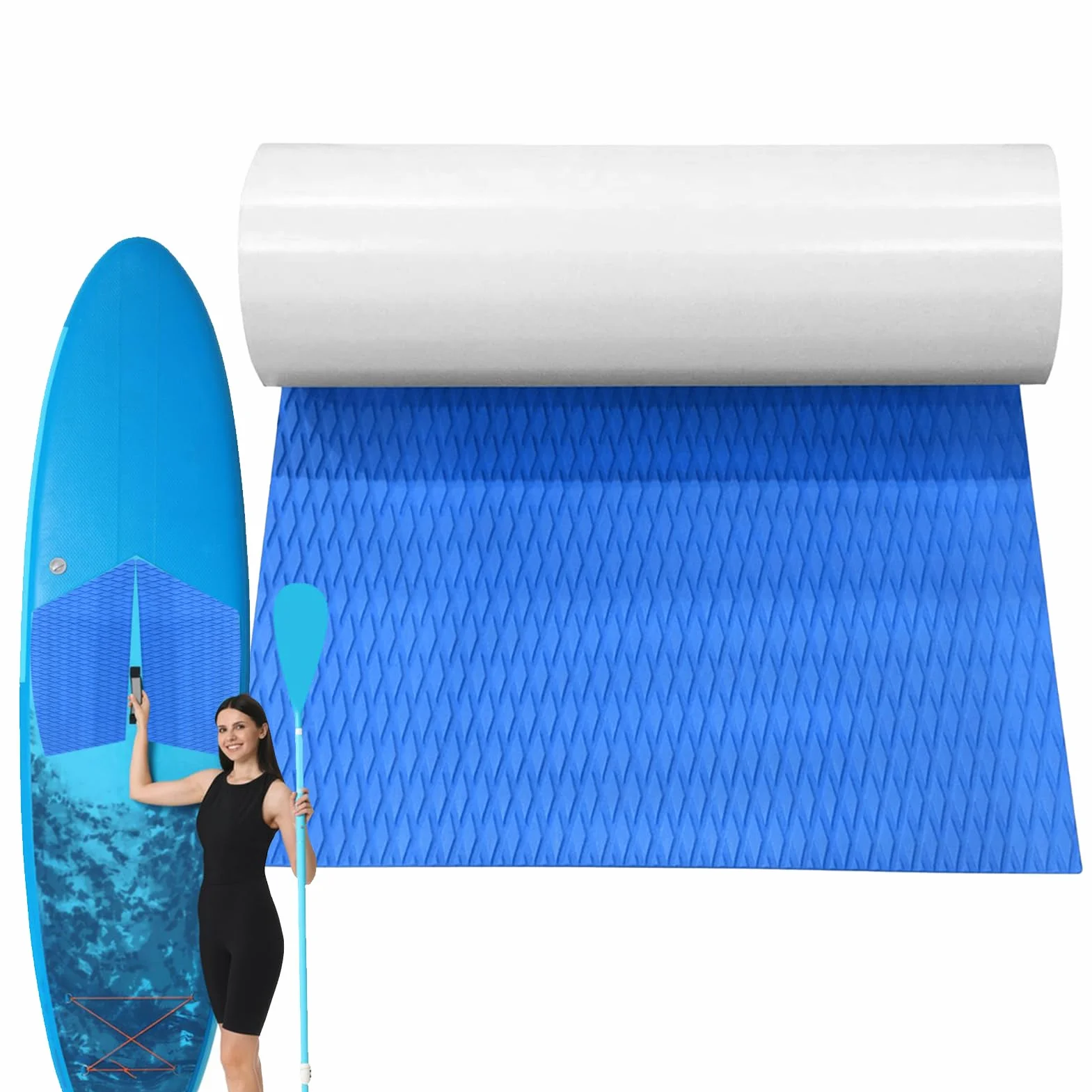 Almohadilla de Tracción para Kayak 120x30cm EVA Antideslizante Autoadhesiva