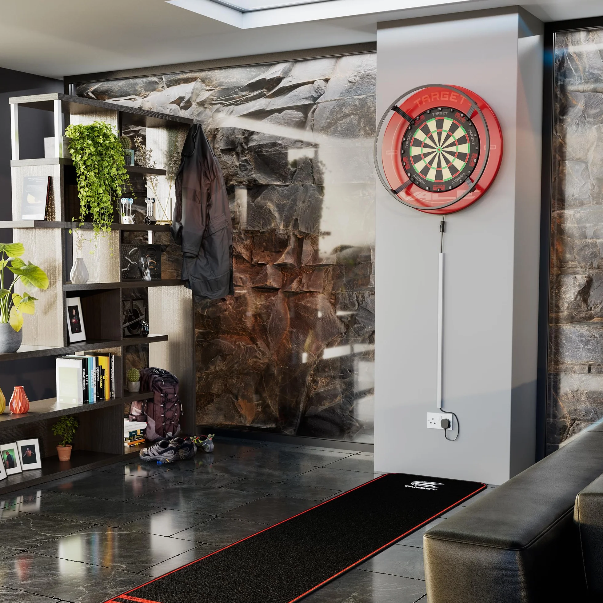 Target Darts Corona Vision Dartboard System Iluminación LED Blanco con Pies Magnéticos