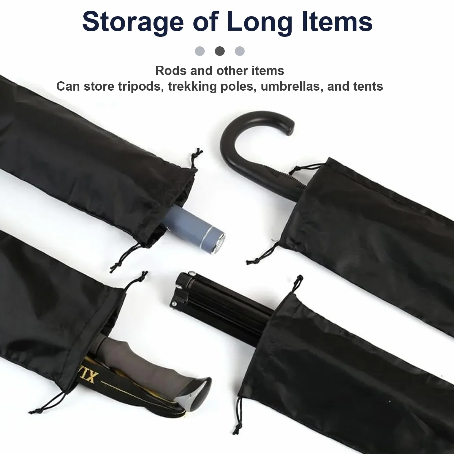 Bolsa de Transporte para Silla de Camping, 2 Piezas, Almacenamiento con Cordón y Asa