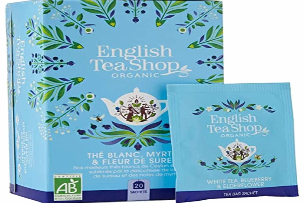 English Tea Shop Té blanco orgánico, arándanos y flores de saúco, súper té