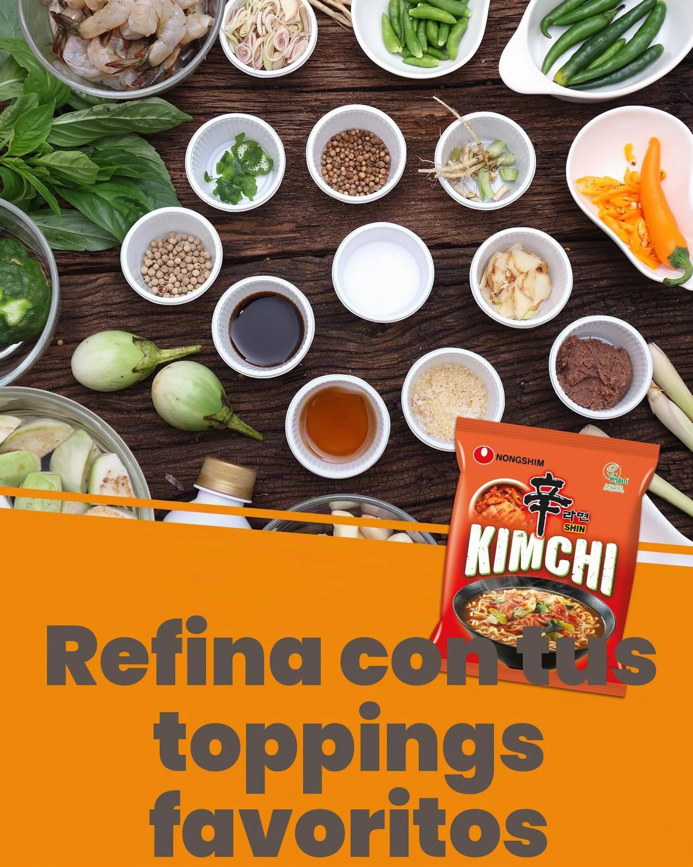 NONGSHIM Sopa De Fideos Instantánea Kimchi, Paquete De 20 (20 X 120 GR)