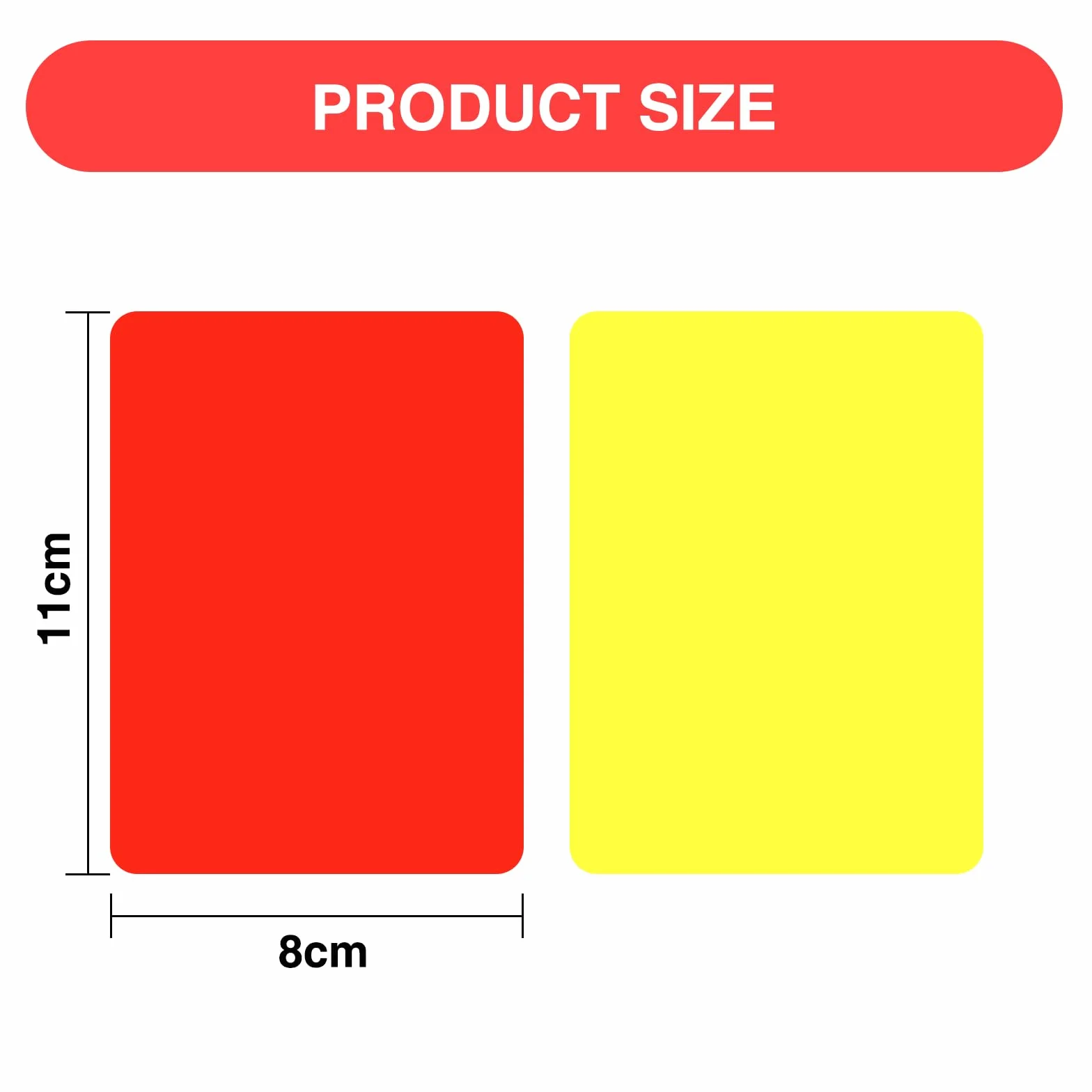 Tarjetas de Árbitro de Fútbol PVC Kit Deportes 2 Amarillas 2 Rojas Juego Escolar