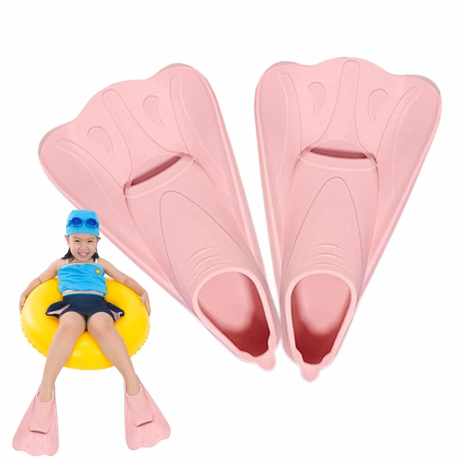 Aletas Cortas Profesionales para Buceo Snorkeling Natación Niños