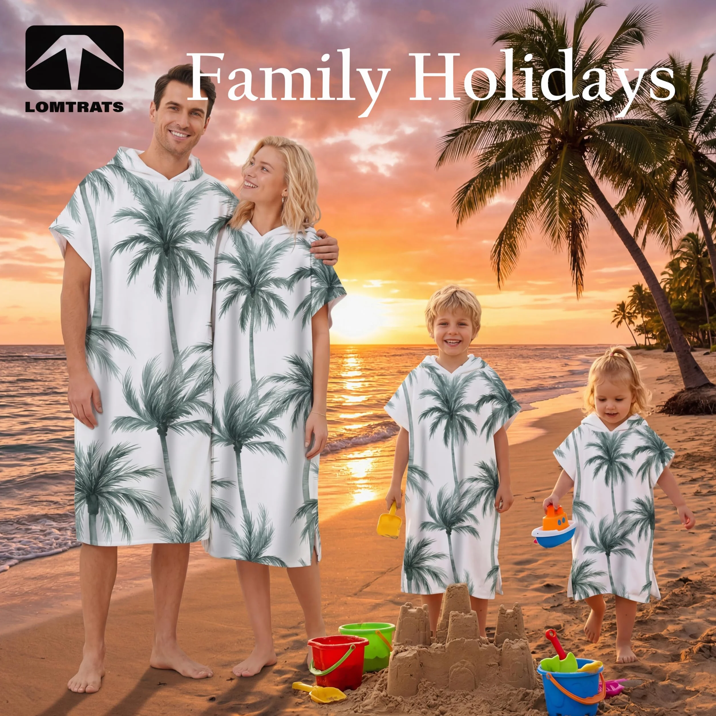 Toalla de Secado Rápido, Capa de Surf, Bata de Baño con Capucha y Bolsillos para Mujeres y Hombres, Natación, Playa (Adult-M)