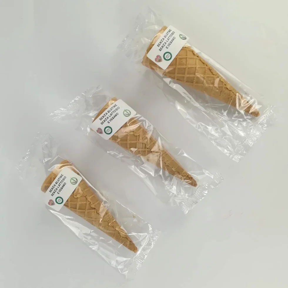 Conos veganos para helado sin gluten ni lactosa para celíacos - 40 unidades