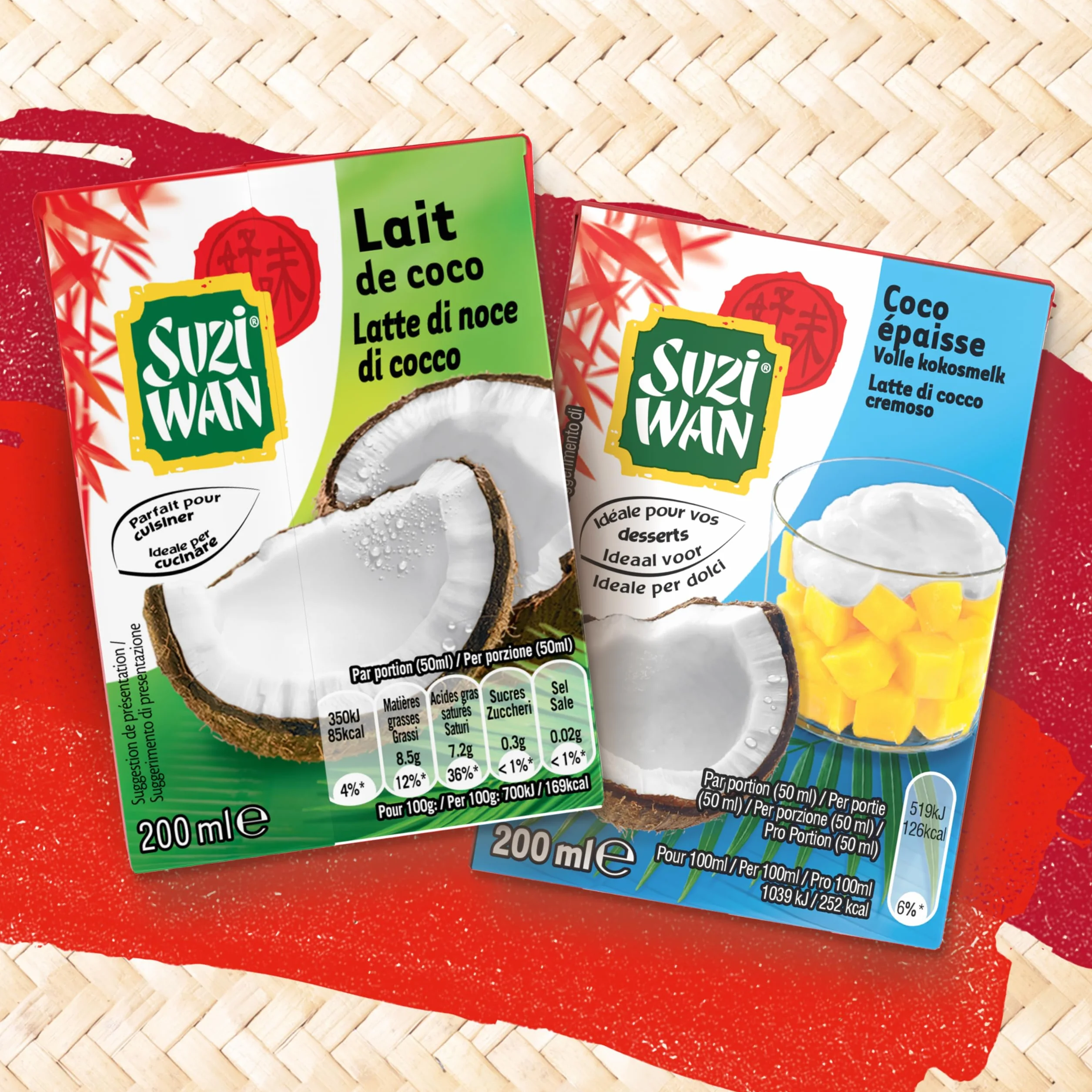 SUZI WAN - Leche de coco (200 ml)