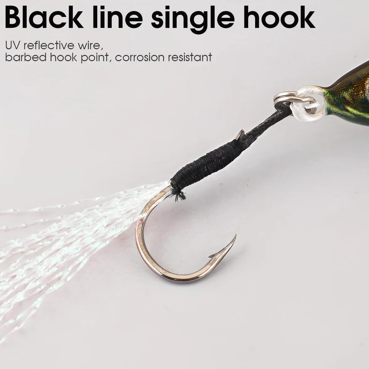 WASAGA Señuelos de Pesca Hundidos Impresión 3D 5 Piezas 20g-80g Cebo Giratorio Metal Duro Agua Salada Dulce Lubina Caballa Jigging