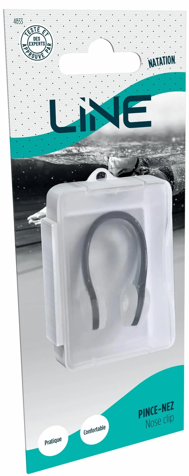Pinza Nasal de Silicona Impermeable para Adultos, Negro